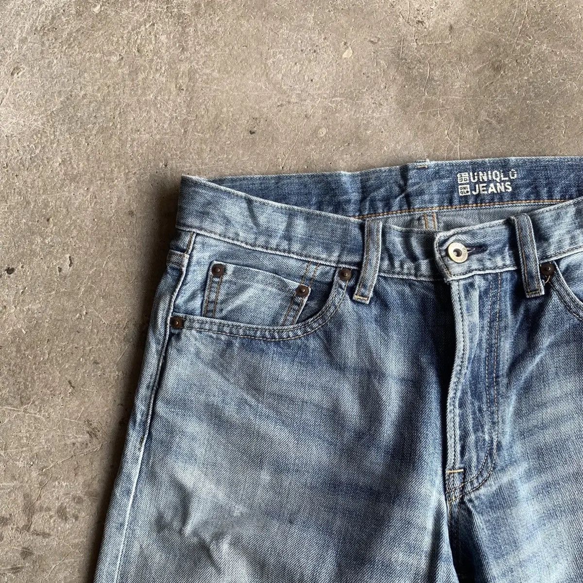 Kaihara Denim REDLINE‼️Japanese Vintage LightWash DistressedDenim Selvedge Size US 32 / EU 48 - 5 Thumbnail