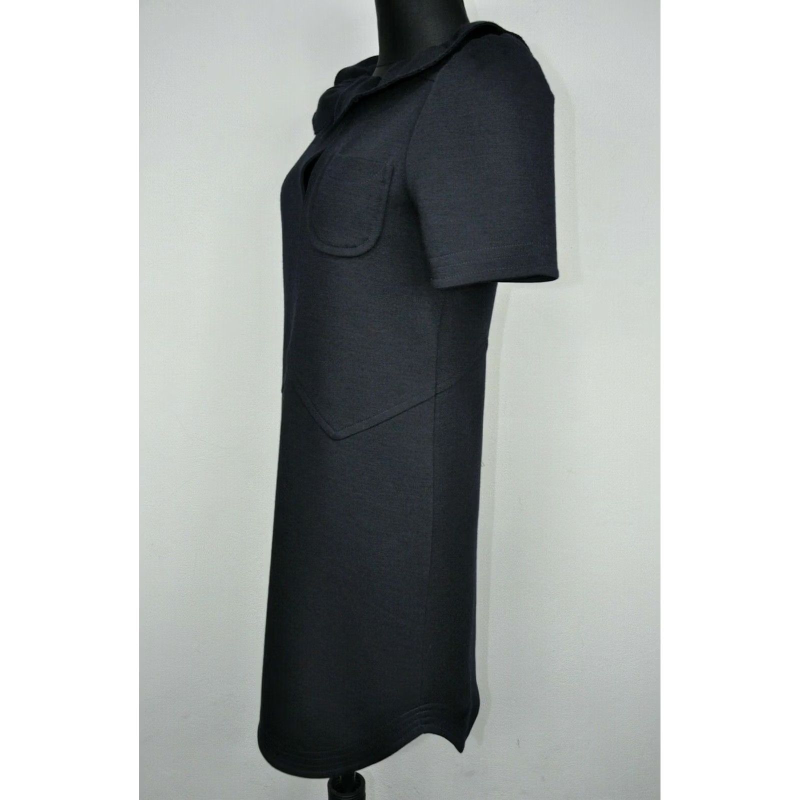 Marc by Marc Jacobs Marc by Marc Jacobs Wool Black Dress S Womens A-Line Knee Length 100% Wool 100% Genuine Black Short Sleeve Round Neck Vintage No Size S / US 4 / IT 40 - 5 Thumbnail
