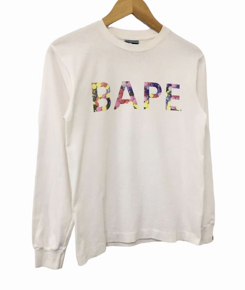 Bape A BATHING APE BAPE VINTAGE CANDY FONT LONGSLEEVE TSHIRT Size US S / EU 44-46 / 1 - 2 Thumbnail