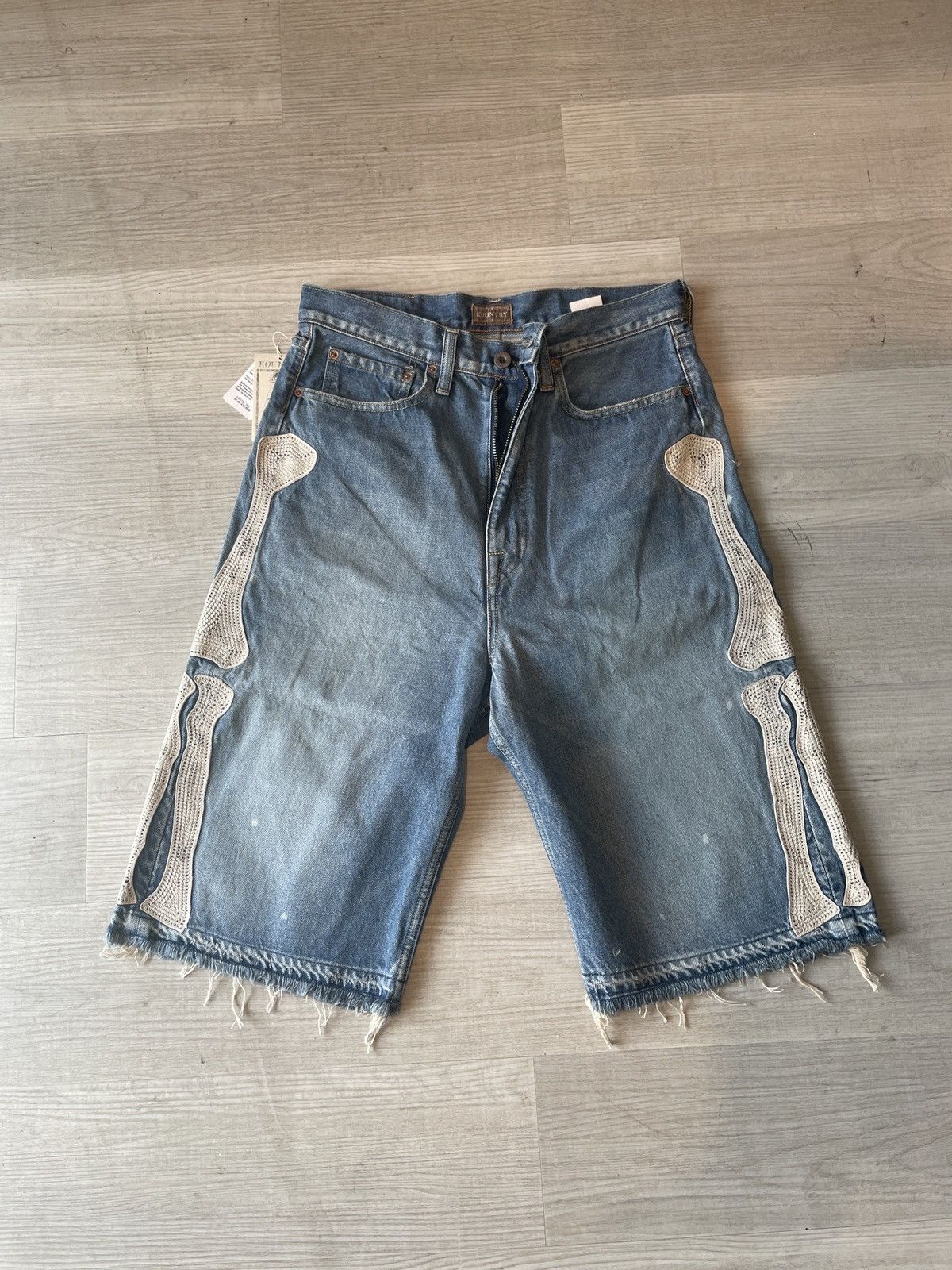 Kapital Bones Denim Jean Short Indigo