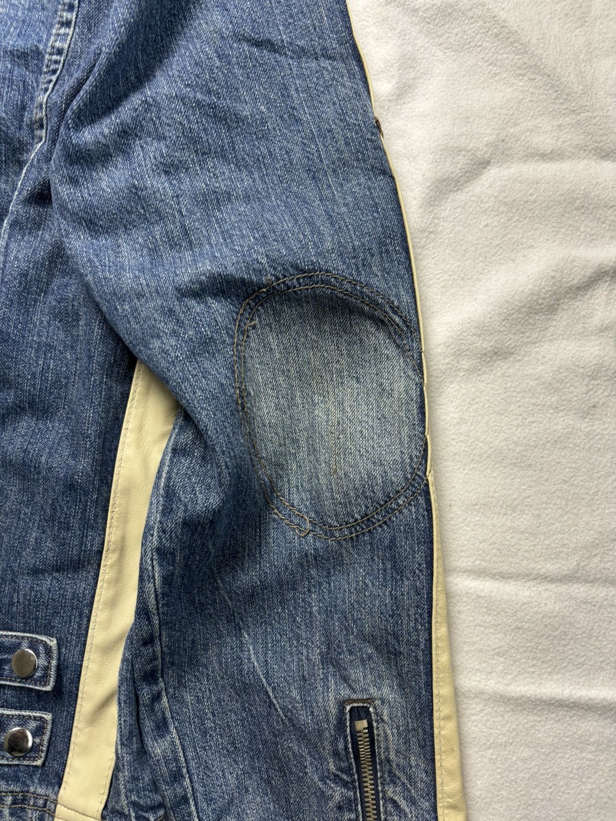 Vintage RARE Archive moto denim jacket with patches japanese style Size US XL / EU 56 / 4 - 10 Thumbnail