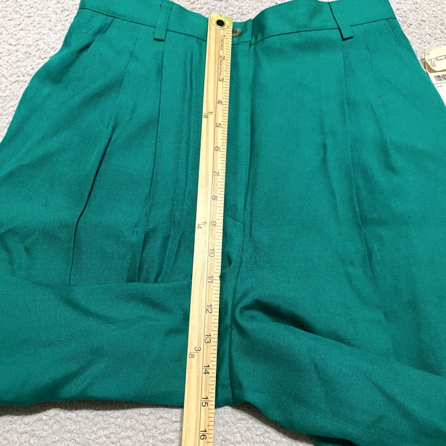 Talbots VINTAGE Talbots Green Pleated Culotte Bermuda Womens 8 Inseam 10" NWT 90s Style Cute Breezy Retro Holiday Women’s Pants Size 30" / US 8 / IT 44 - 6 Thumbnail