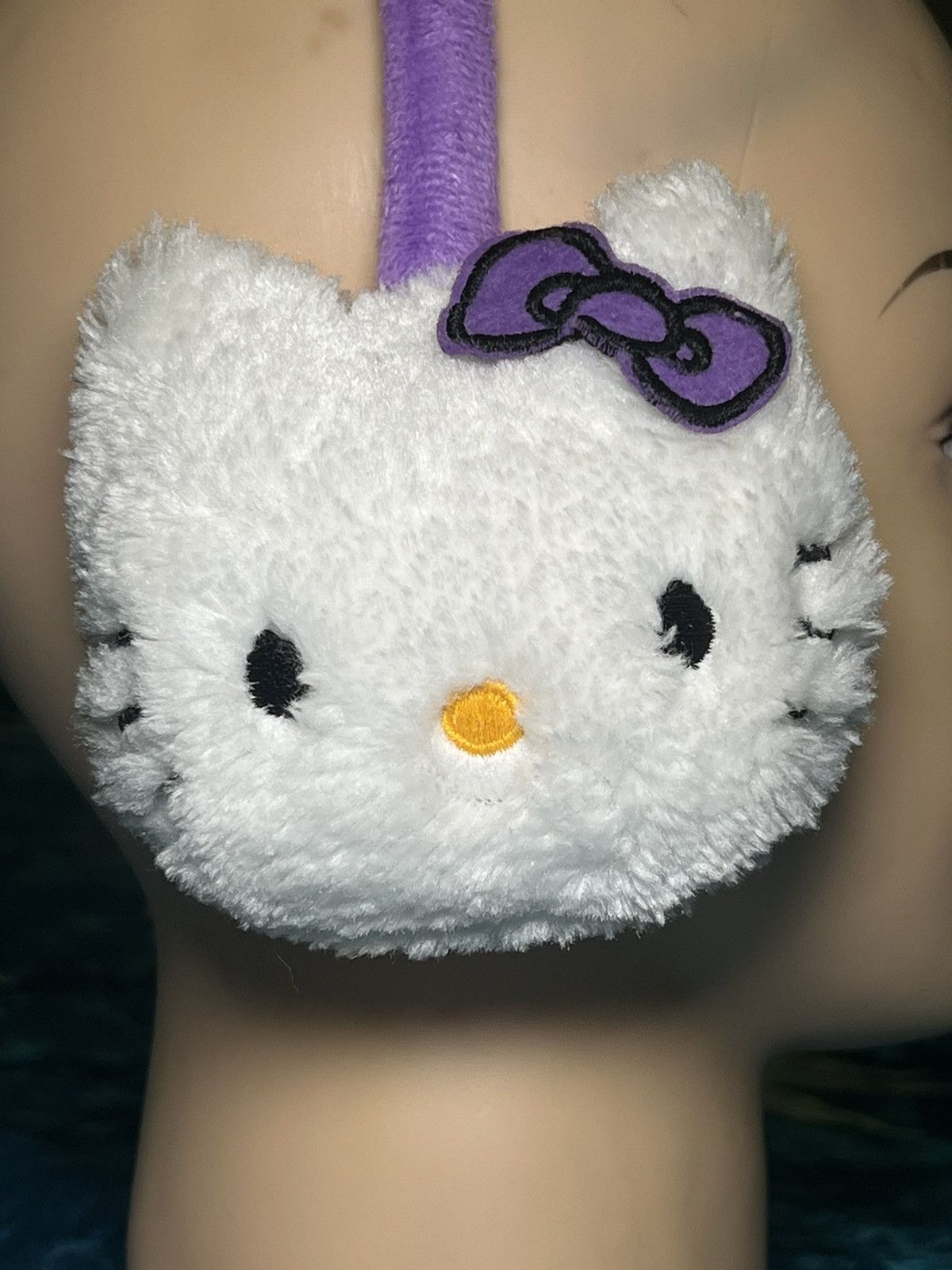 Japanese Brand Y2k Hello Kitty Earmuffs Hat Cat Big Logo Size ONE SIZE - 7 Thumbnail