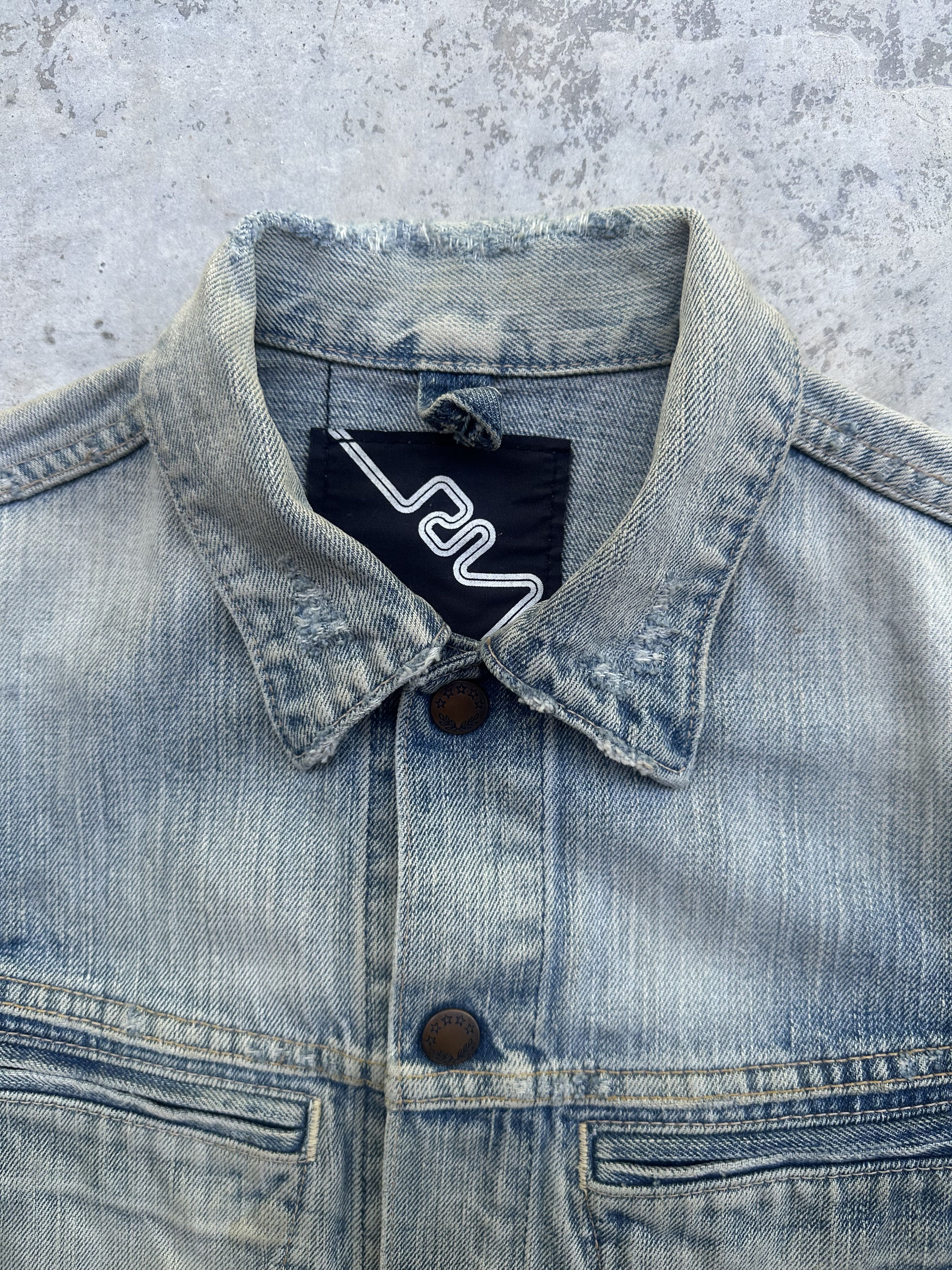 If Six Was Nine Vintage RNA Distressed Denim Snap Button Patina Jacket Jeans Size US M / EU 48-50 / 2 - 5 Thumbnail