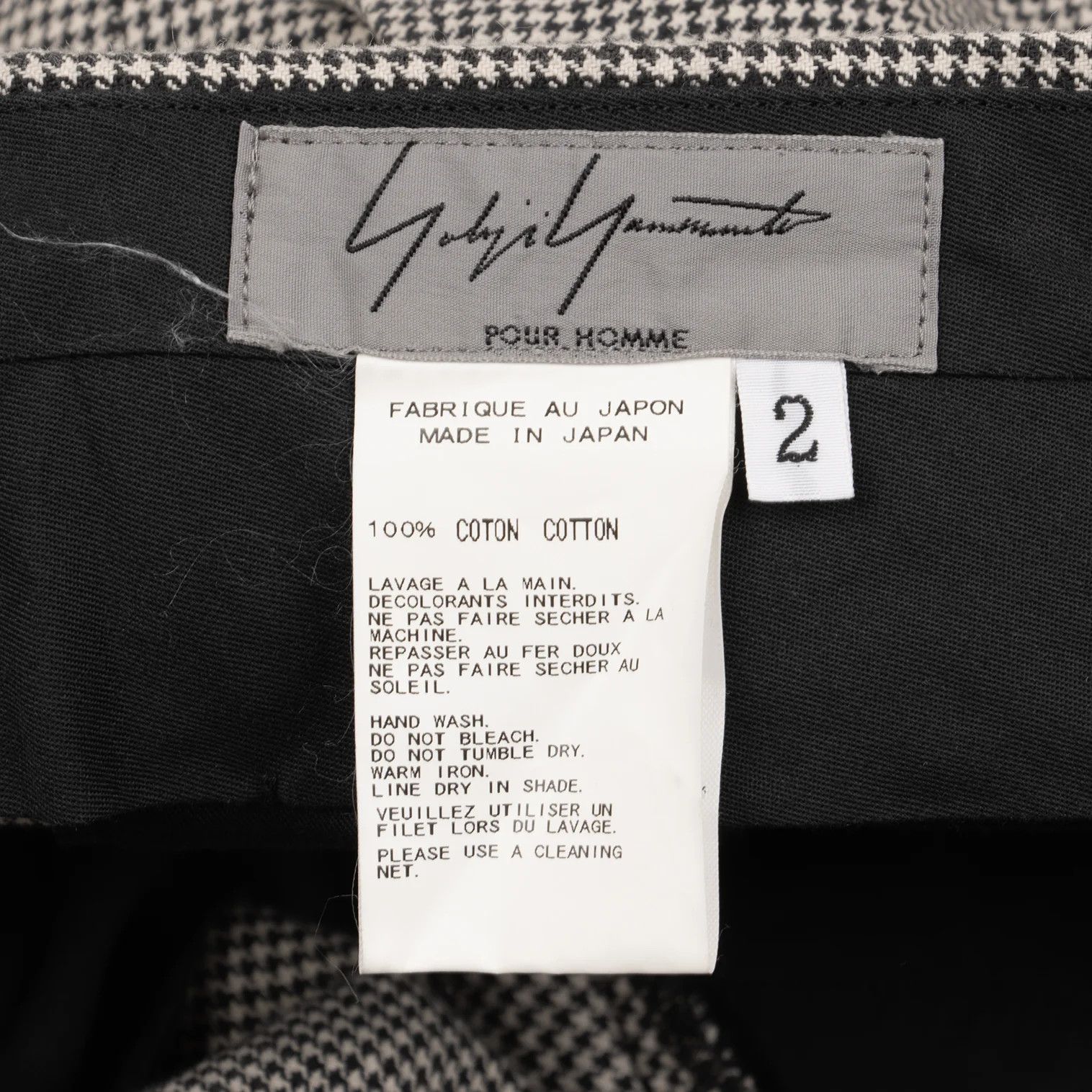 Yohji Yamamoto Yohji Yamamoto Black Houndstooth Stack Pants Size US 32 / EU 48 - 12 Thumbnail