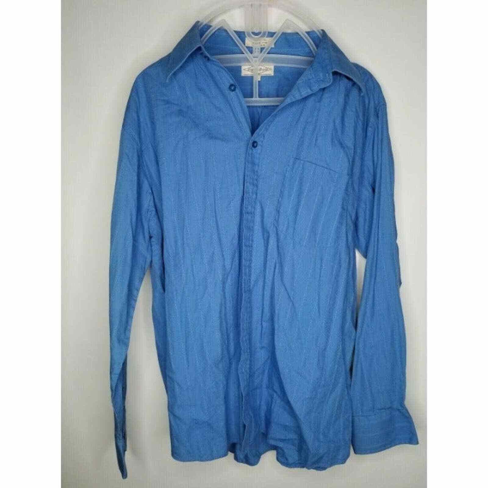 Eighty Eight Eighty Eight Dress Shirt XL Button Front Down Collared Blue Size US XL / EU 56 / 4 - 2 Thumbnail
