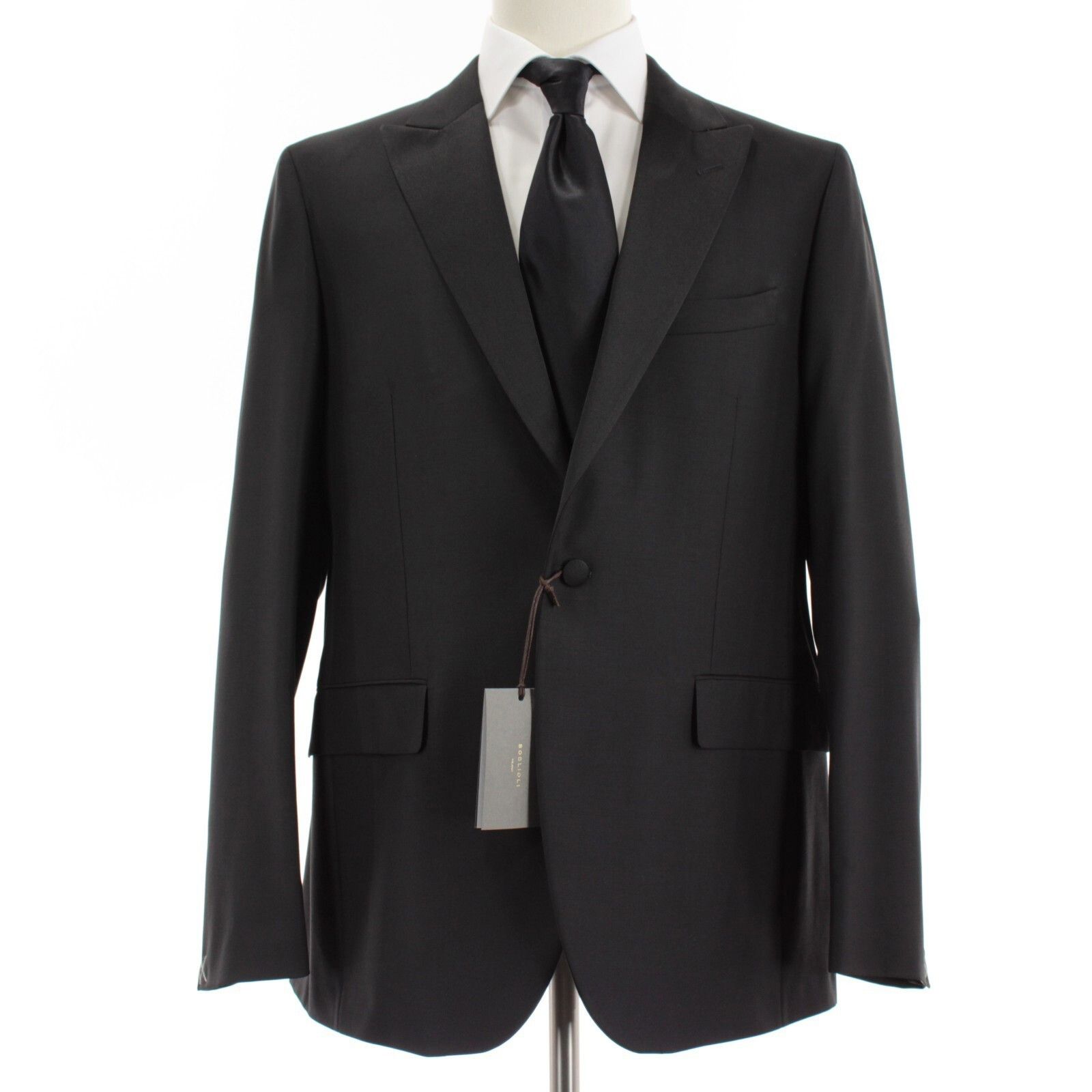 Boglioli NWT Wool Two Piece Tuxedo Satin Peak Lapel Size 54R