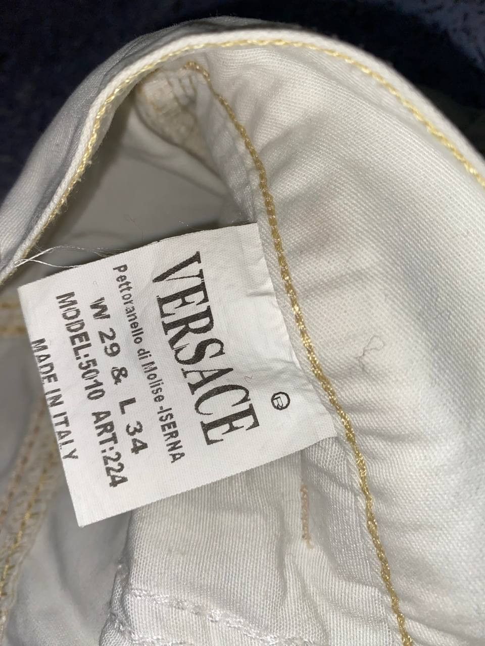 Versace × Versace Jeans Couture × Vintage Vintage Y2K Versace Jeans Couture White Pants Trousers Size US 29 - 10 Thumbnail
