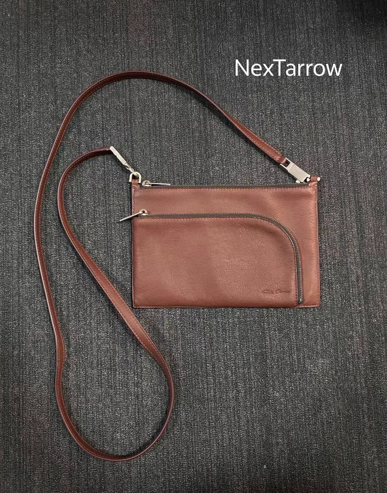 Rick Owens Rick Owens RO Red Leather Crossbody Bag Shoulder Bag 2412- Size ONE SIZE - 2 Thumbnail
