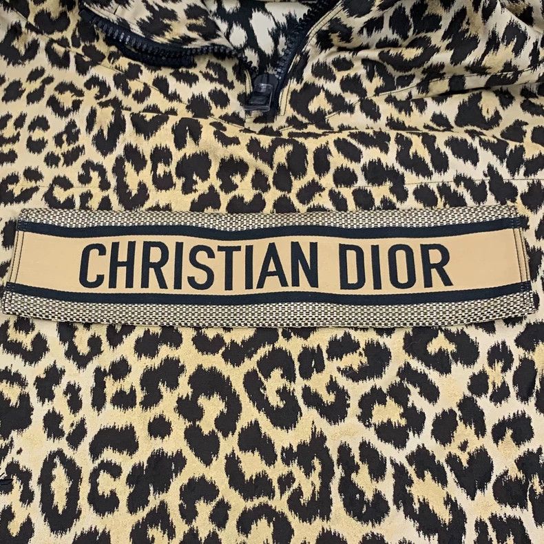 Dior Dior Brown leopard-print hooded drawstring half-zipper long Size US S / EU 44-46 / 1 - 5 Thumbnail
