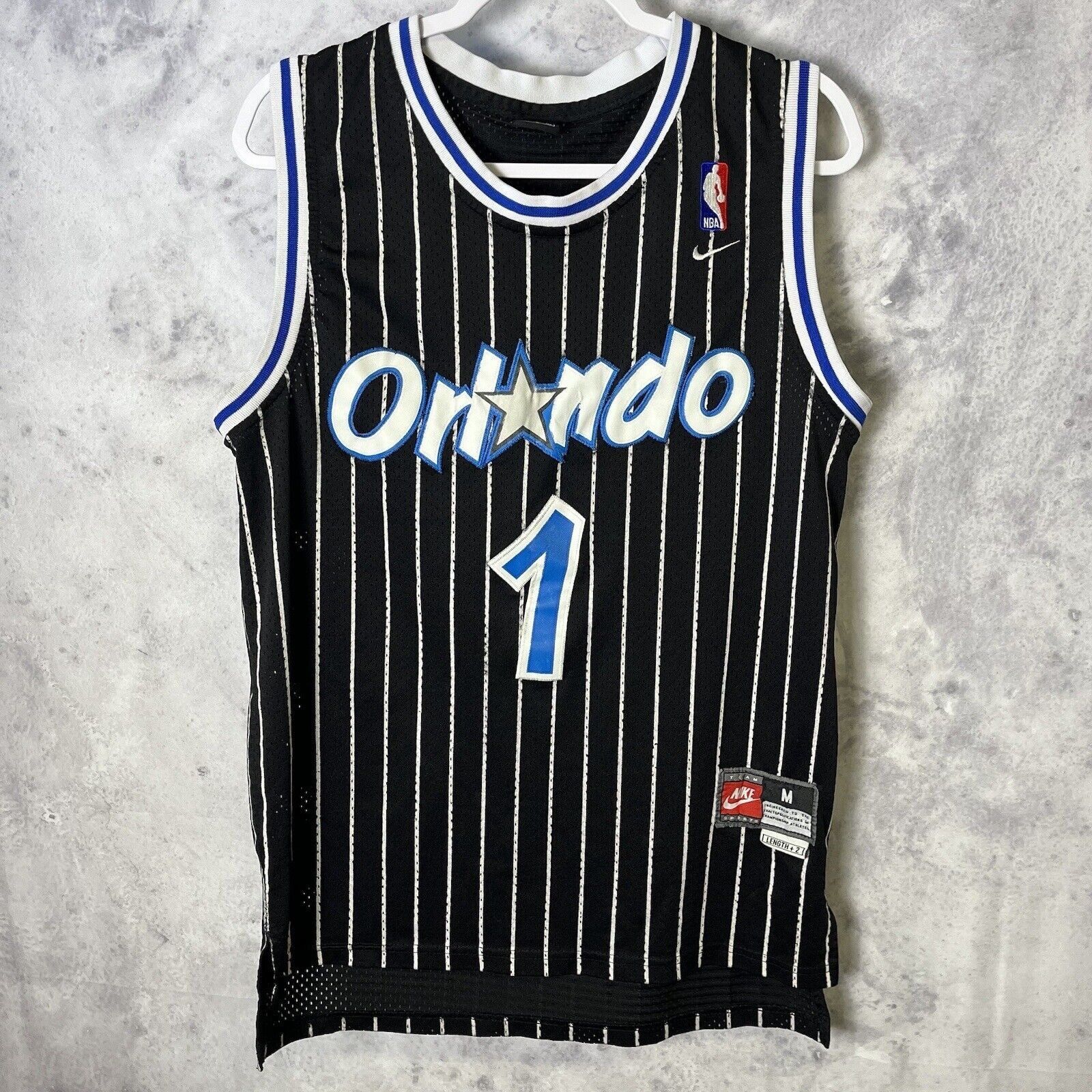 Big & Tall Men's Penny Hardaway Orlando Magic Nike Authentic Black  Throwback Jersey