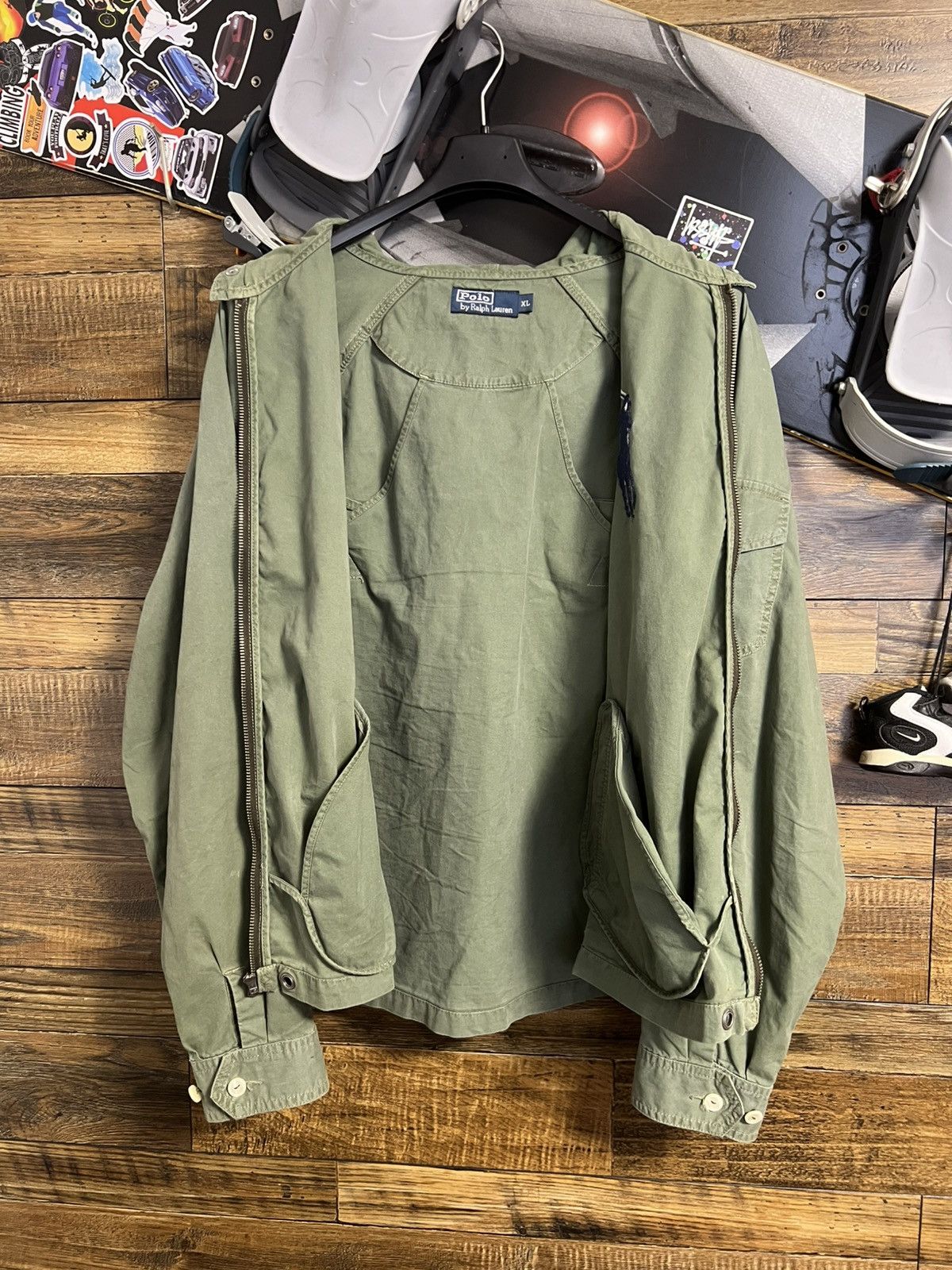 Polo Ralph Lauren × Vintage POLO RALPH LAUREN Military Jacket Green Big Pony Cotton Size US XL / EU 56 / 4 - 8 Thumbnail