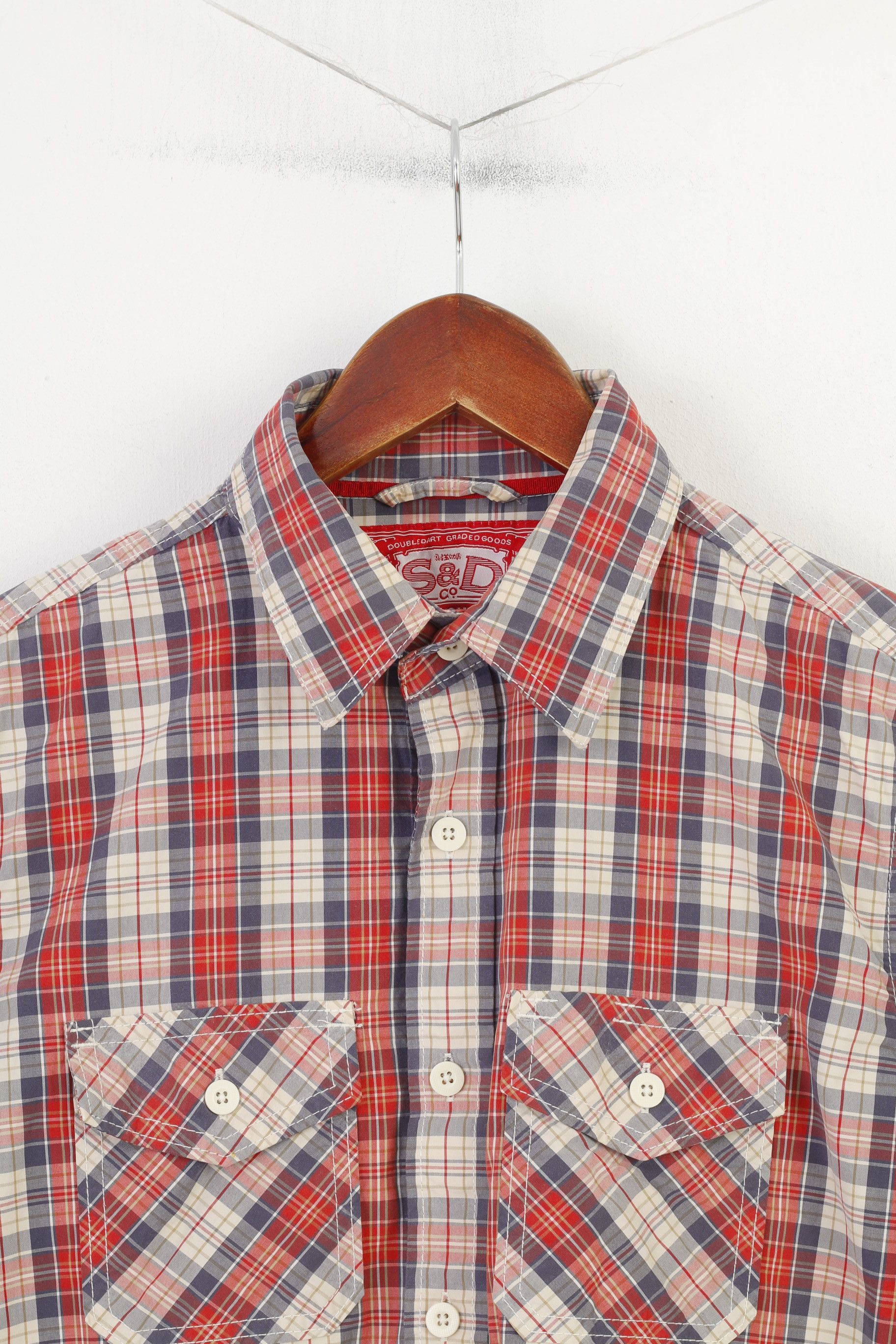 Superdry Superdry Men M S Casual Shirt Checkered Red 3401 Size US M / EU 48-50 / 2 - 2 Thumbnail