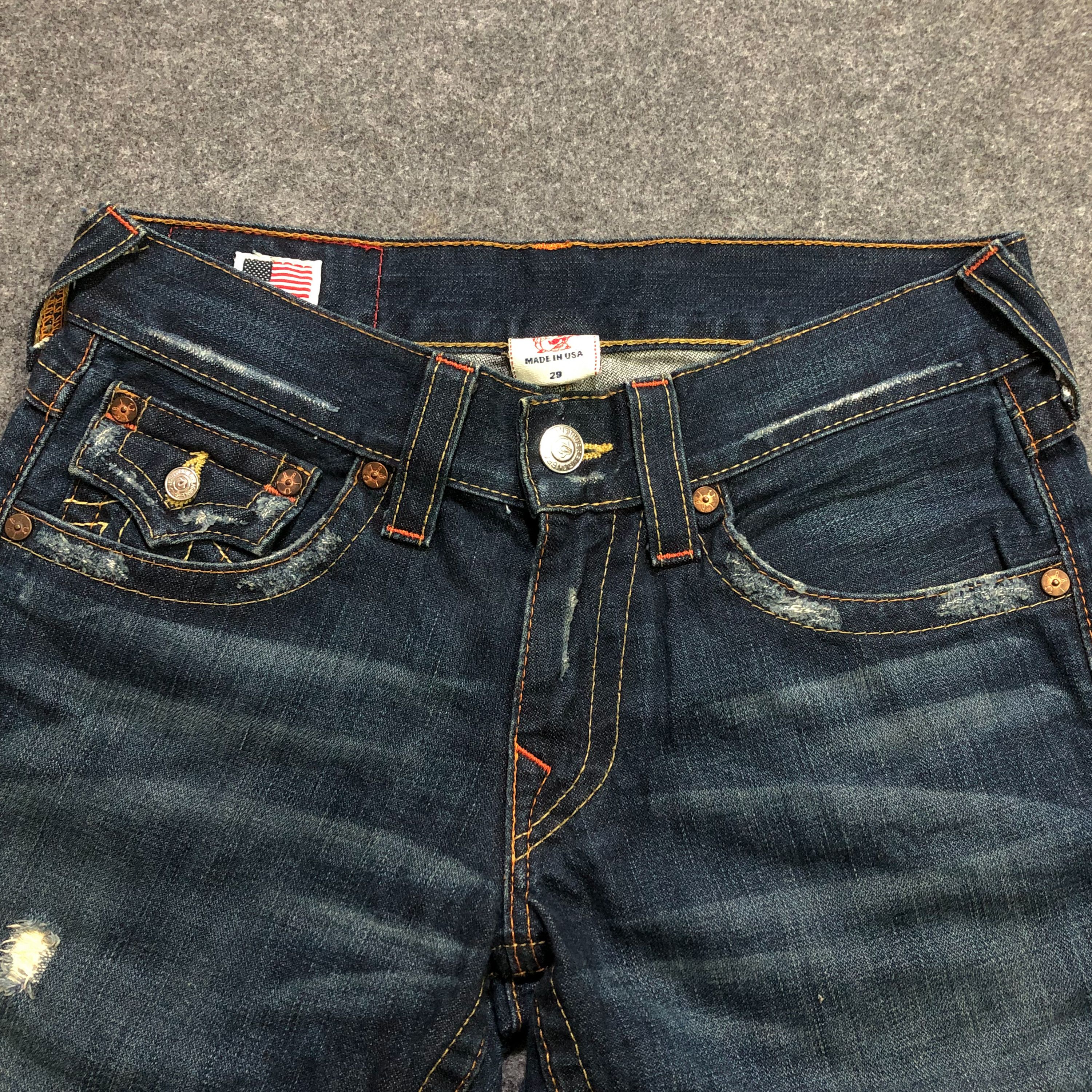 Japanese Brand True Religion Joey Super T Bootcut Jeans Denim Dark Wash Size US 29 - 3 Thumbnail