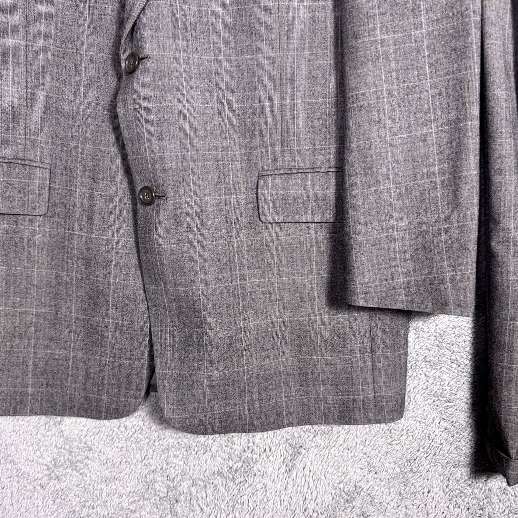 Hart Schaffner Marx Hart Schaffner Marx Suit Men 42R 34x28 Raised Napped Wool Gray 2 Piece Formal Business Classic Designer Size 42R - 2 Thumbnail