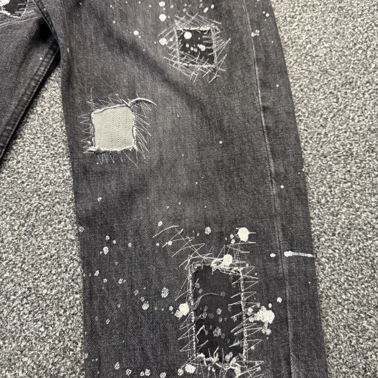 If Six Was Nine 🔥🇯🇵 90s Japanese LGB Sun Faded Paints Splatter Denim Size US 29 - 7 Thumbnail