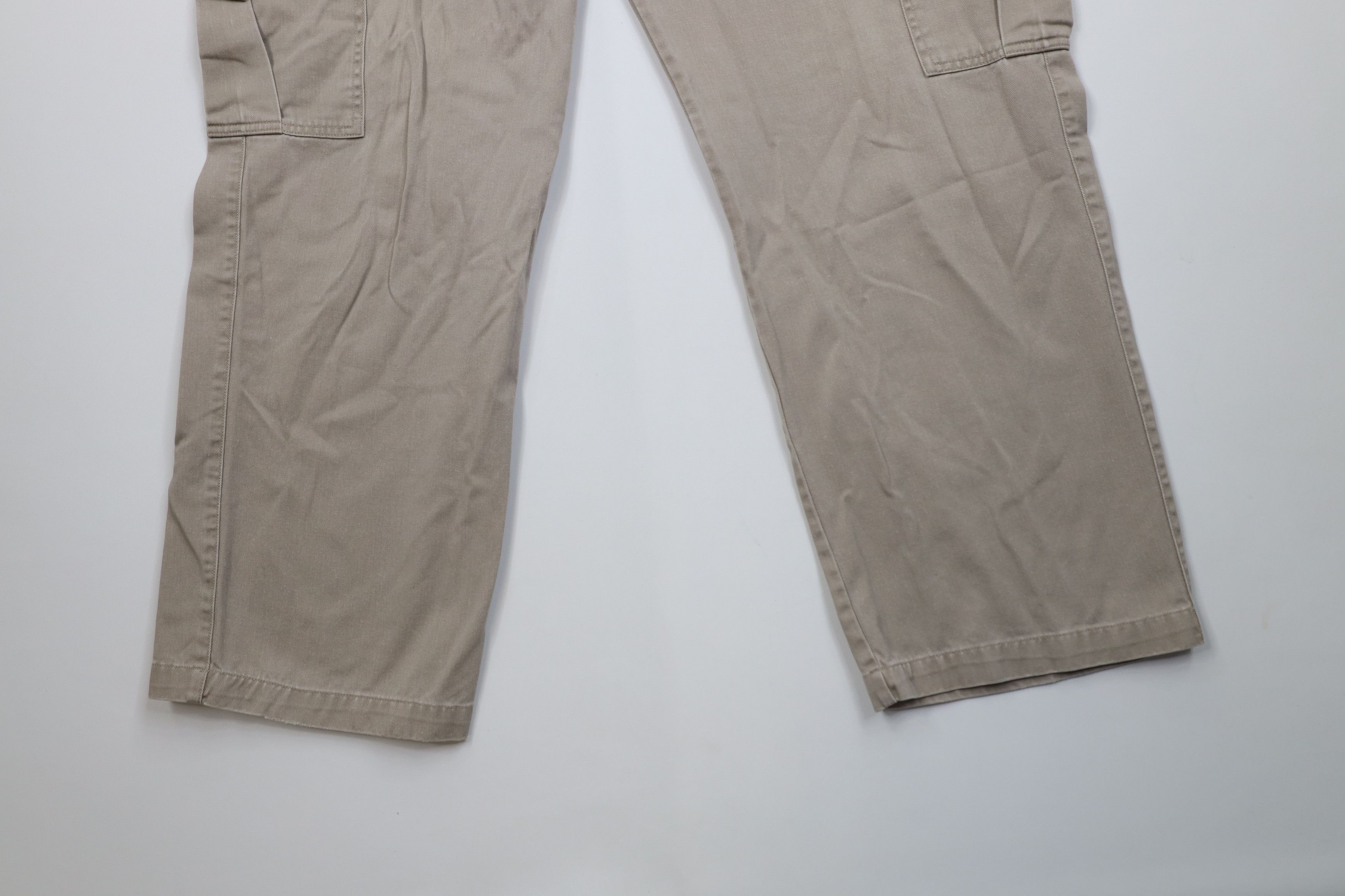 Vintage Vintage 90s Bum Equipment Baggy Wide Leg Cargo Pants Beige Size US 34 / EU 50 - 4 Thumbnail