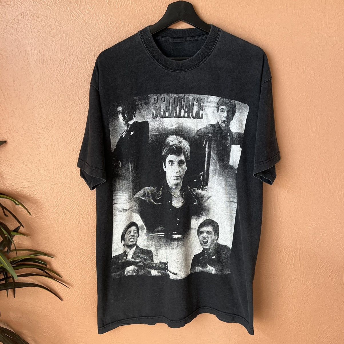 image of Vintage Scarface Tony Montana Al Pacino T Shirt 00S Y2K in Black, Men's (Size XL)