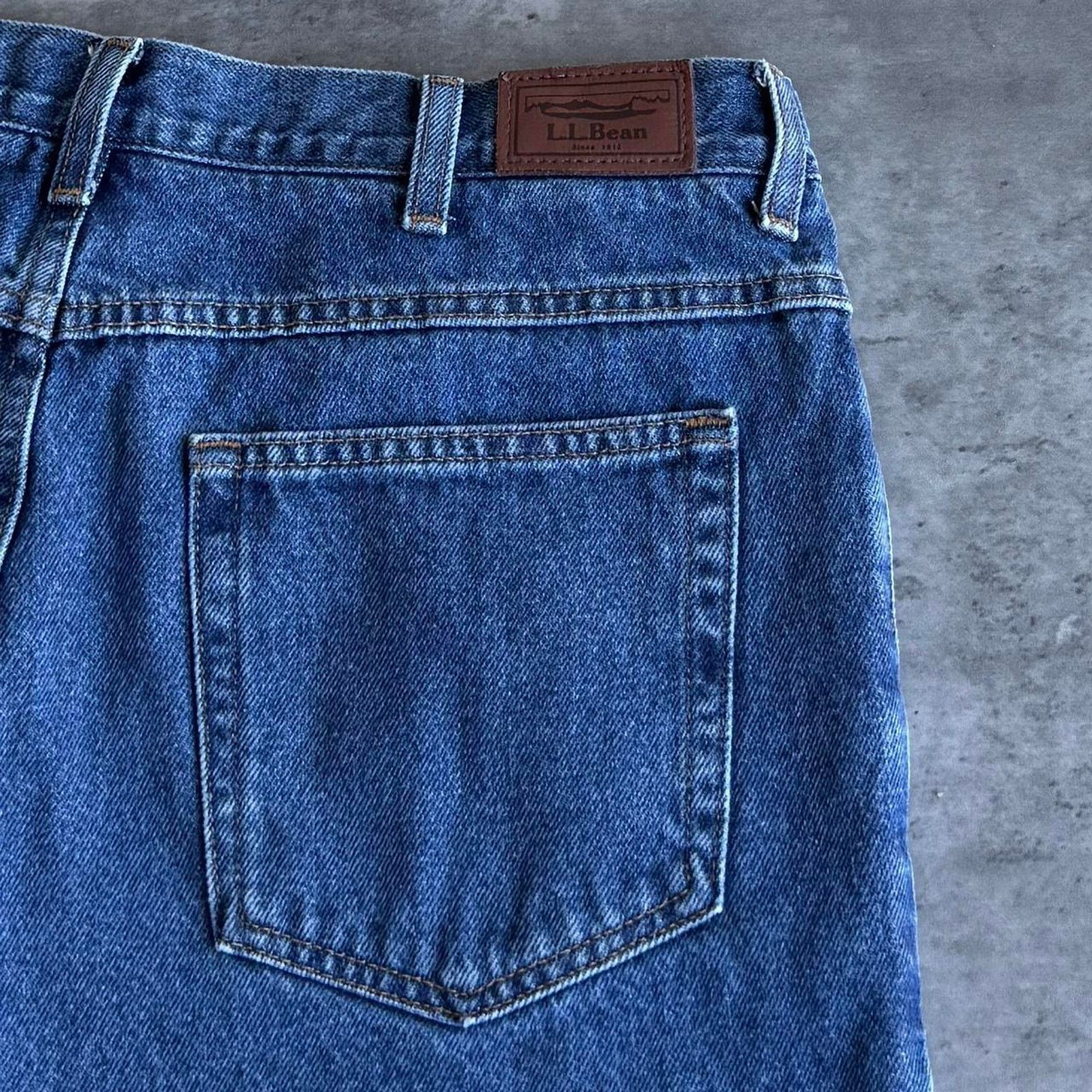L.L. Bean × Vintage Vintage Y2K L.L. Bean Baggy Blue Essential Denim Jeans Size US 34 / EU 50 - 4 Thumbnail