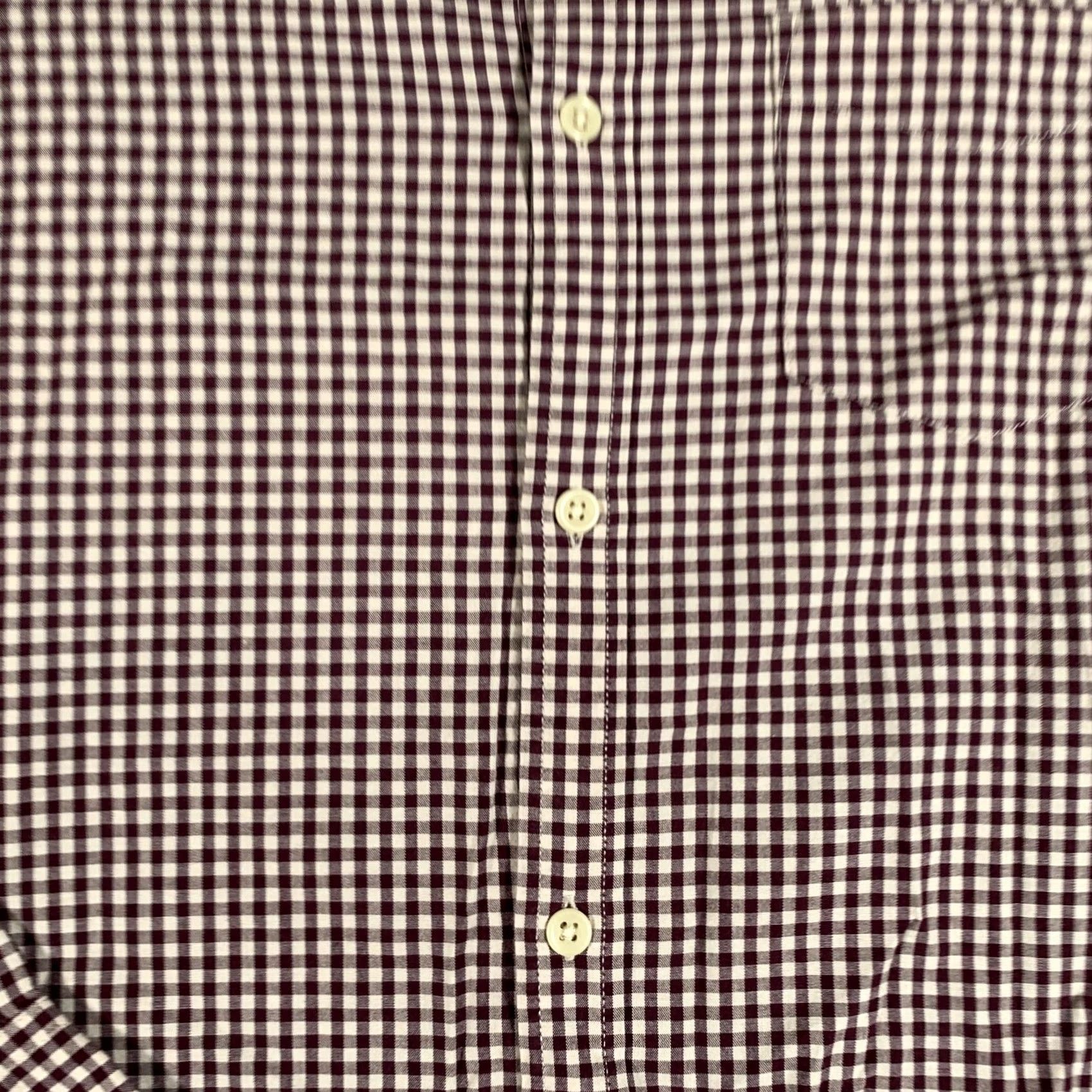 Allsaints AllSaints Shirt Mens 2XL Red Gingham Check Long Sleeve Button Front Casual Size US XXL / EU 58 / 5 - 4 Thumbnail