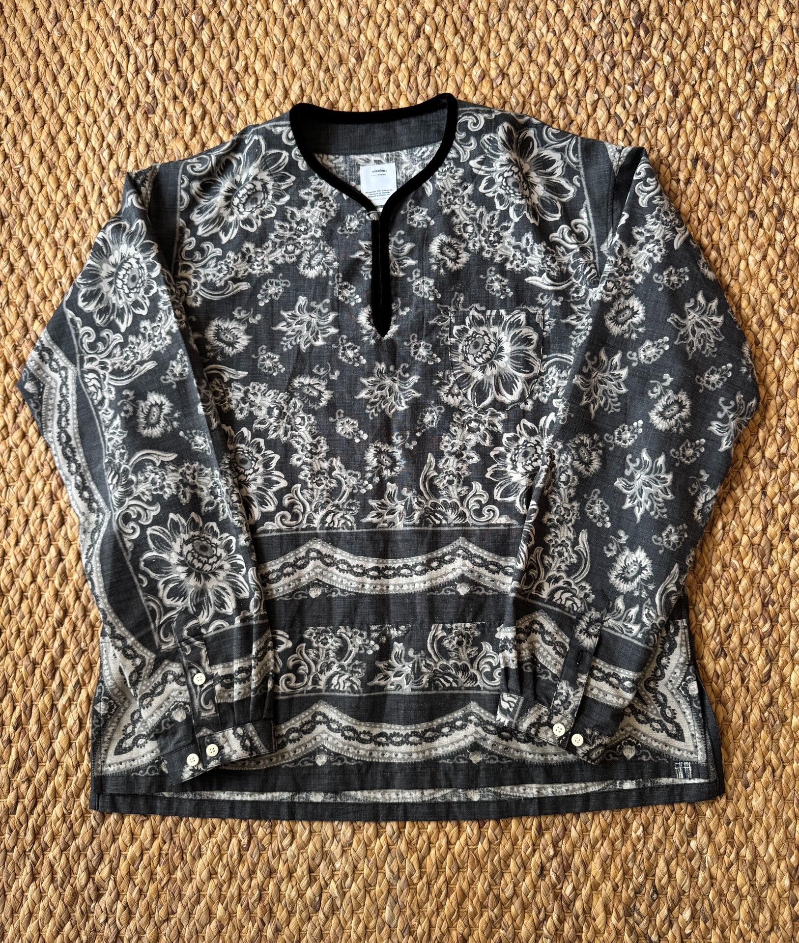 Visvim VISVIM Wildflower Tunic Shirt Black Size M / US 6-8 / IT 42-44 - 1 Thumbnail