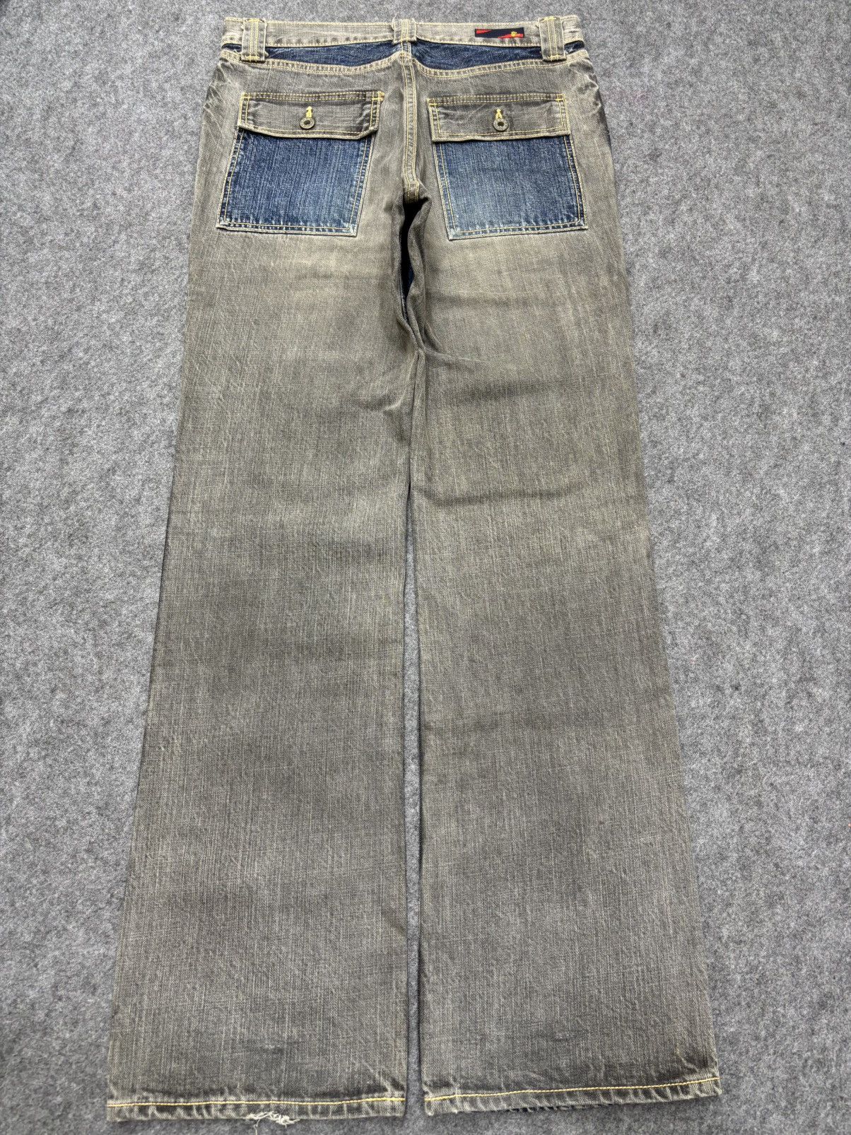 Japanese Brand 💥90s Style💥Japanese Brand Two Tones Sturdy Bush Denim F692 Size US 31 - 18 Thumbnail