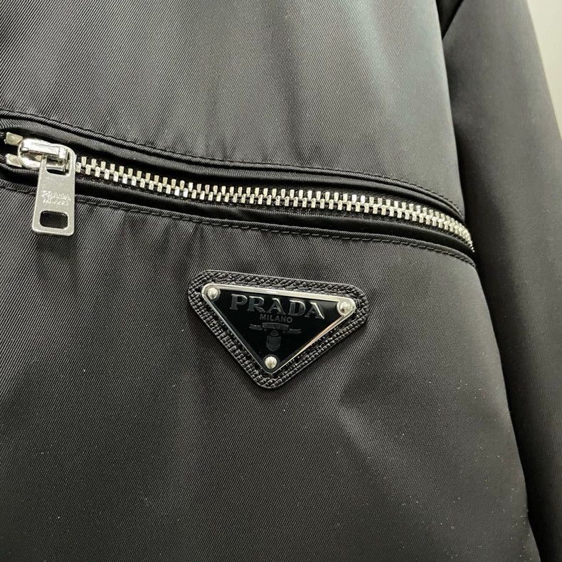 Prada Prada Black stitching triangle zipper jacket 2503-Nextarrow Size US L / EU 52-54 / 3 - 2 Thumbnail