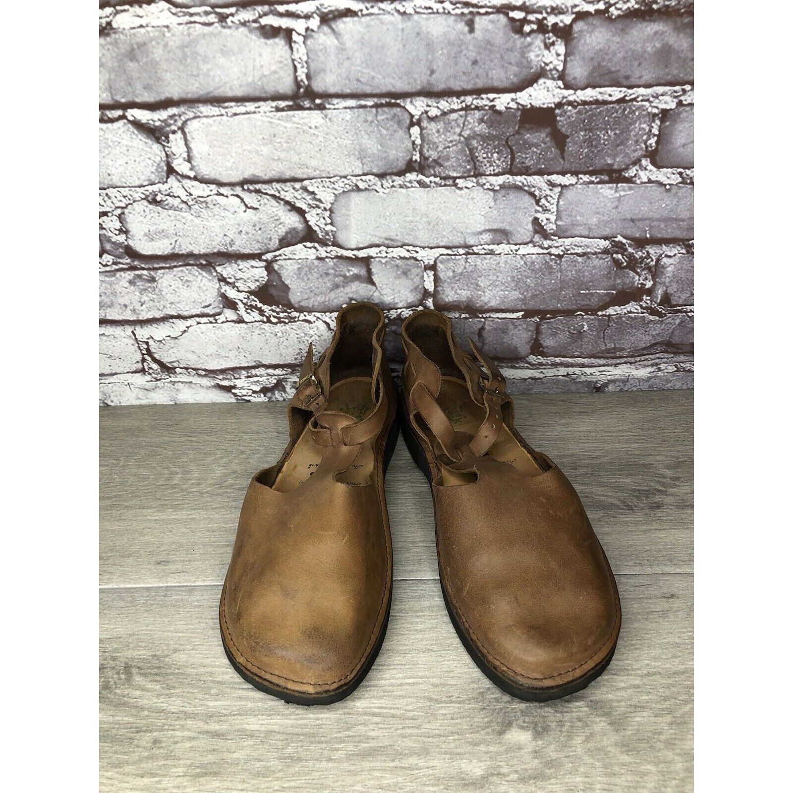 Other Aurora Shoe Co. Brown Leather Closed Toe Mary Jane Shoes Wom Size US 11 / IT 41 - 18 Thumbnail