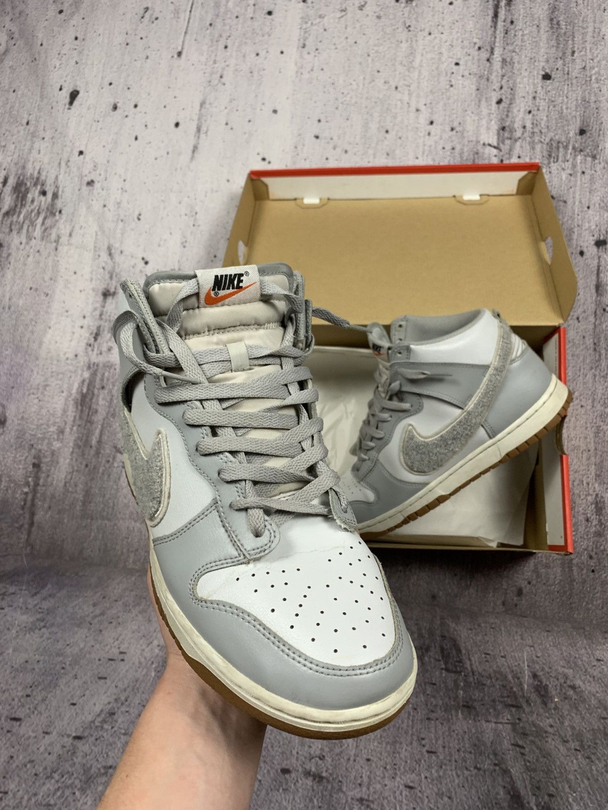 Nike × Vintage Nike Dunk Hi Retro University Vintage Streetwear Sk8 Style Size US 10.5 / EU 43-44 - 11 Thumbnail