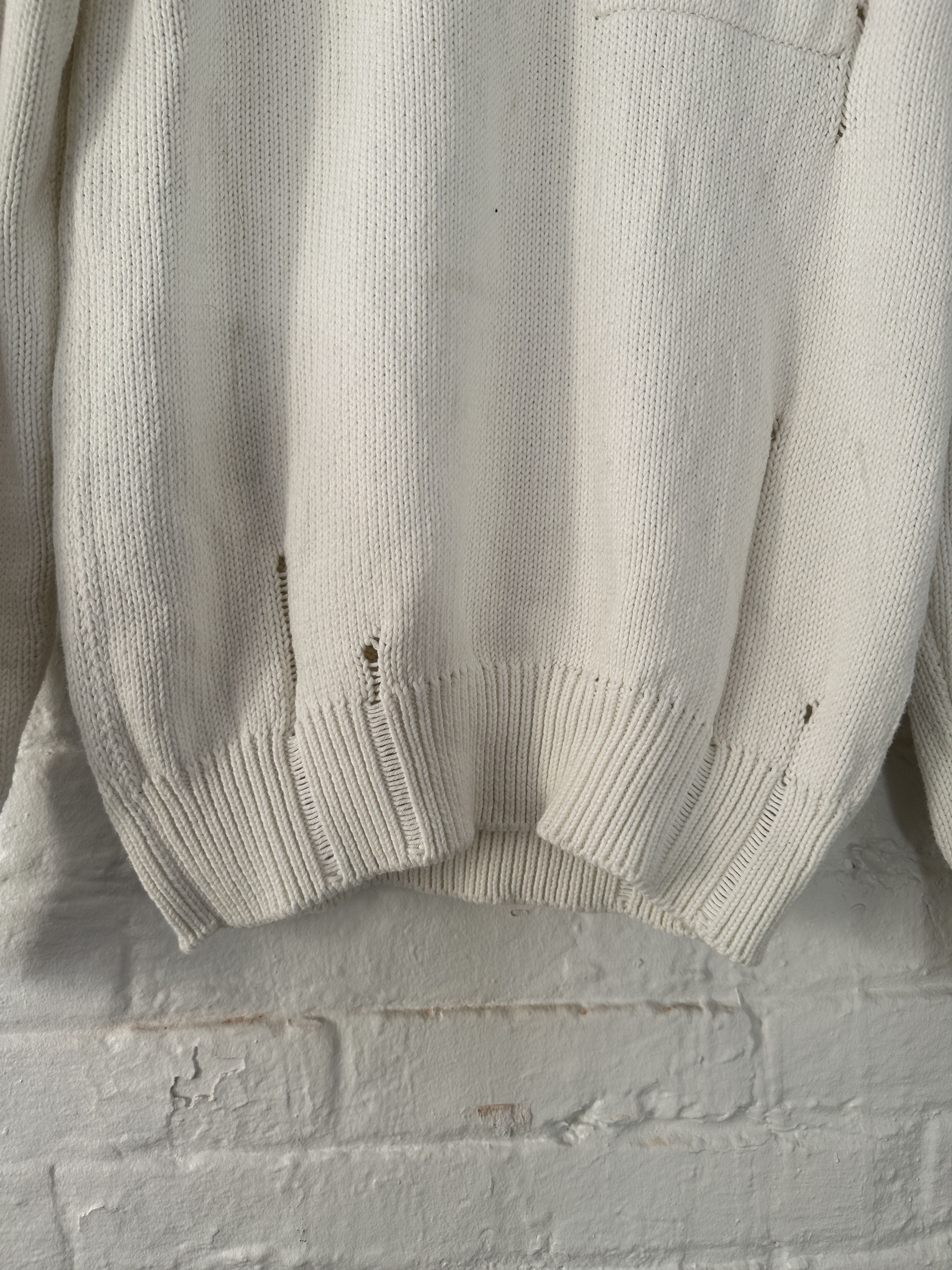 Maison Margiela Maison Margiela Distressed Knit Sweater Size US S / EU 44-46 / 1 - 3 Thumbnail