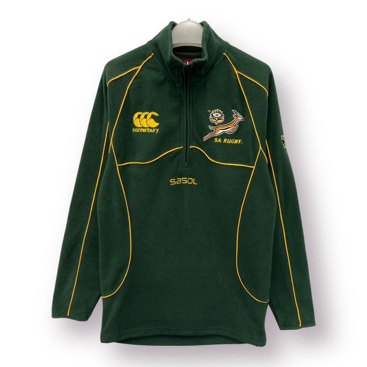 Canterbury of New Zealand 🔥 Canterbury S.Africa Springbok Rugby Club Half zip Sweat S Size US XS / EU 42 / 0 - 1 Thumbnail