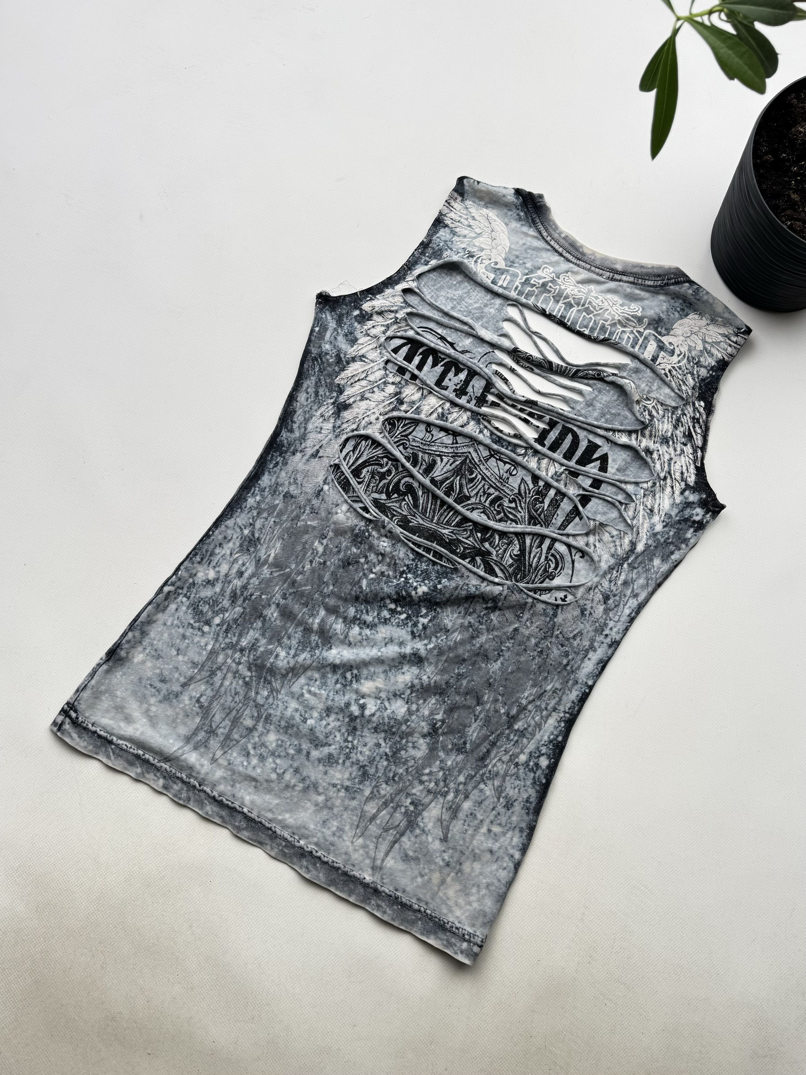Affliction Affliction Vintage Distressed Tank Top (375) Size S / US 4 / IT 40 - 4 Thumbnail