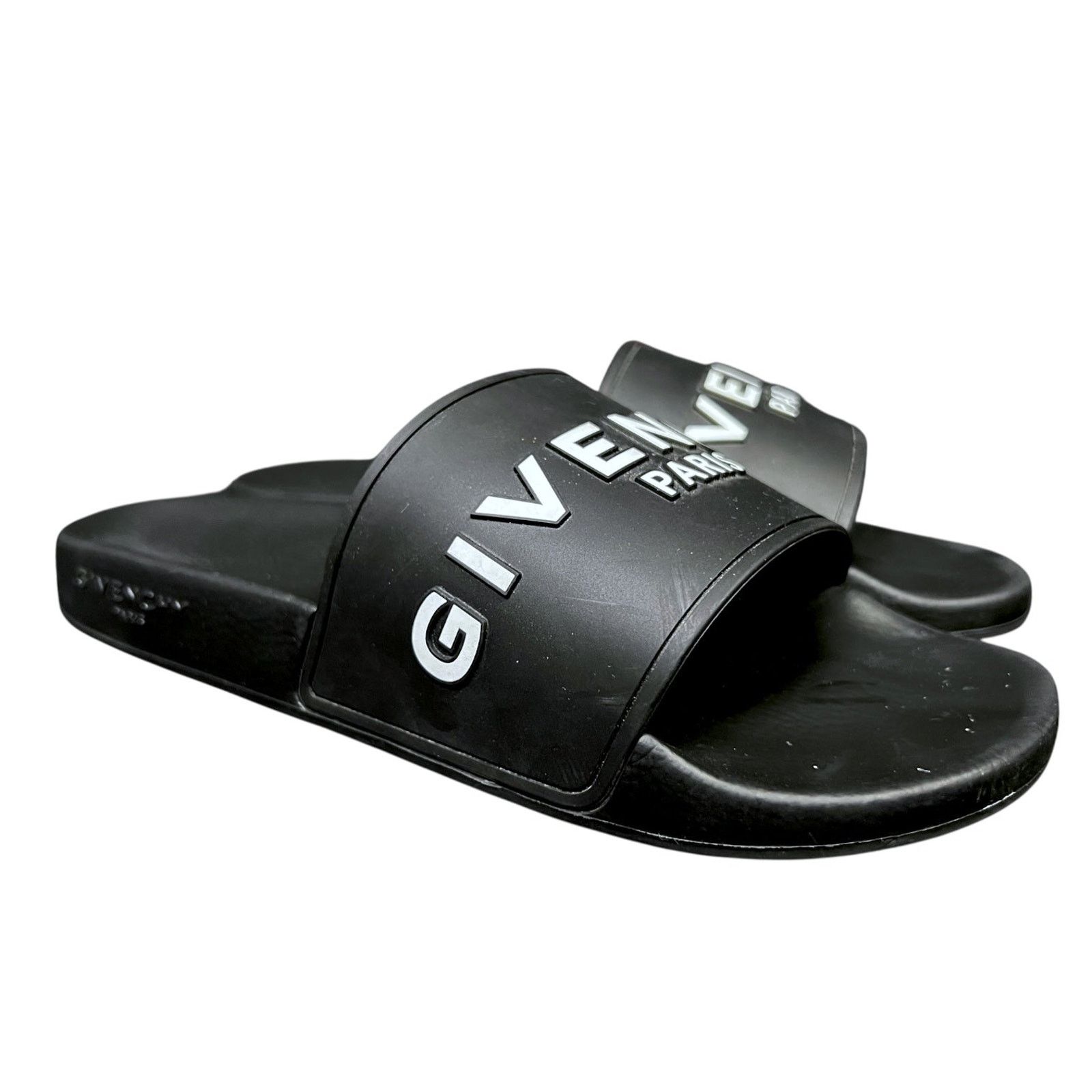 Givenchy Givenchy Paris Men's EU 43 US 10 Black Rubber Slide Sandals Size US 10 / EU 43 - 1 Thumbnail