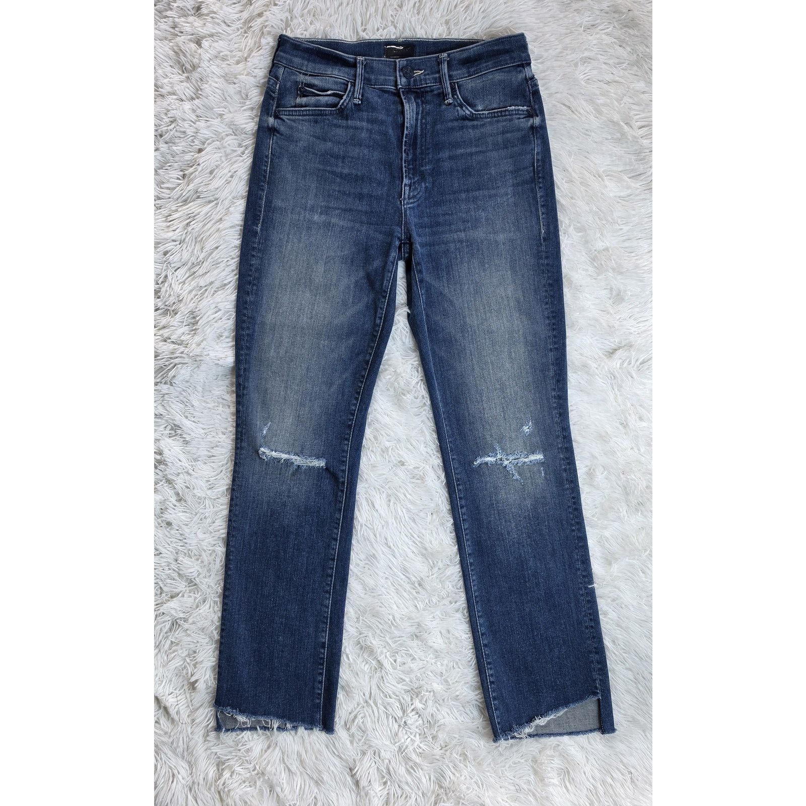 MOTHER Mother Rascal Ankle Step Fray Straight Jeans 26 / 2 Size 26" / US 2 / IT 38 - 2 Thumbnail
