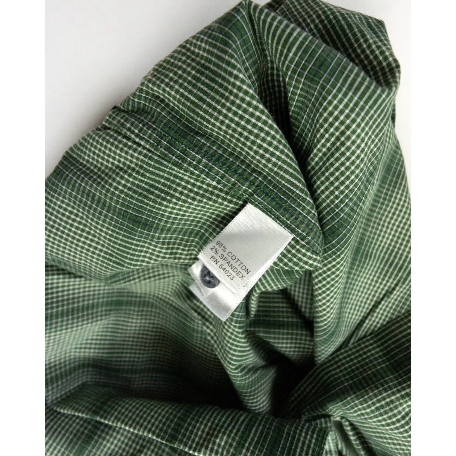 Banana Republic Banana Republic Men’s Button-Up Shirt M Green Check Long Sleeve Collared Non-Iron Regular Slimming Preppy All Seasons Shirt Size US M / EU 48-50 / 2 - 5 Thumbnail