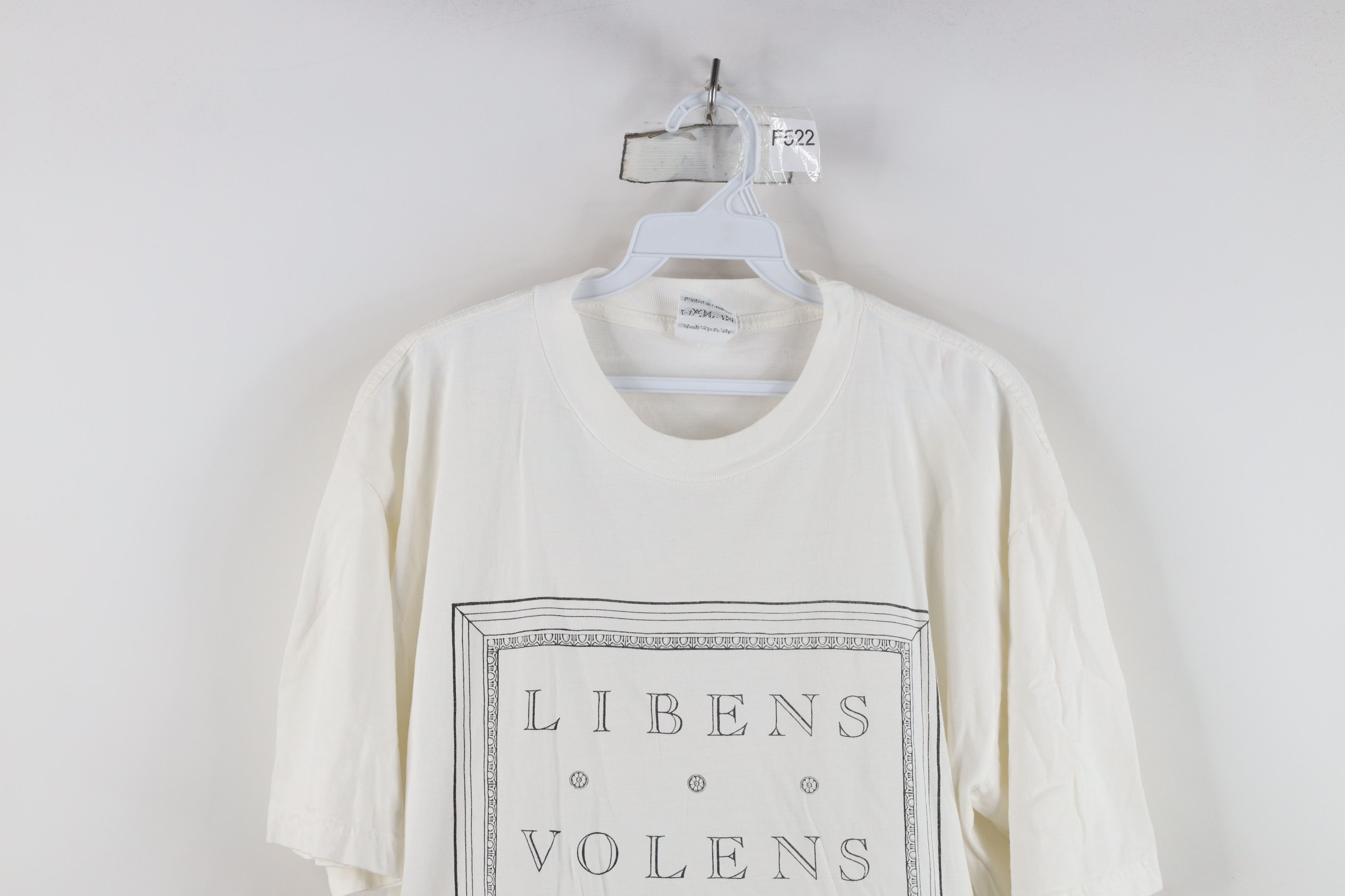 Vintage Vintage 90s Volens Potens Wanting Willing Able T-Shirt Size US XL / EU 56 / 4 - 2 Thumbnail