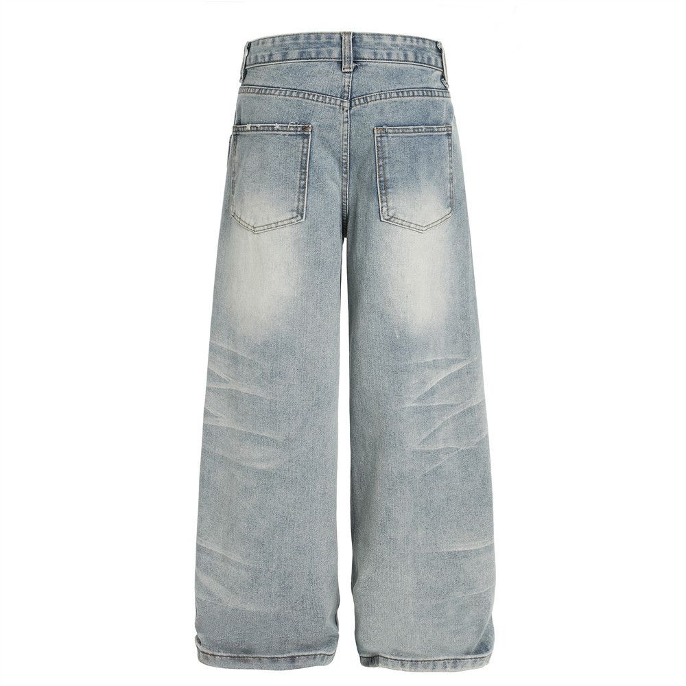 Japanese Brand × Jean Punk washed gradient distressed jeans for men loose Size US 34 / EU 50 - 3 Thumbnail