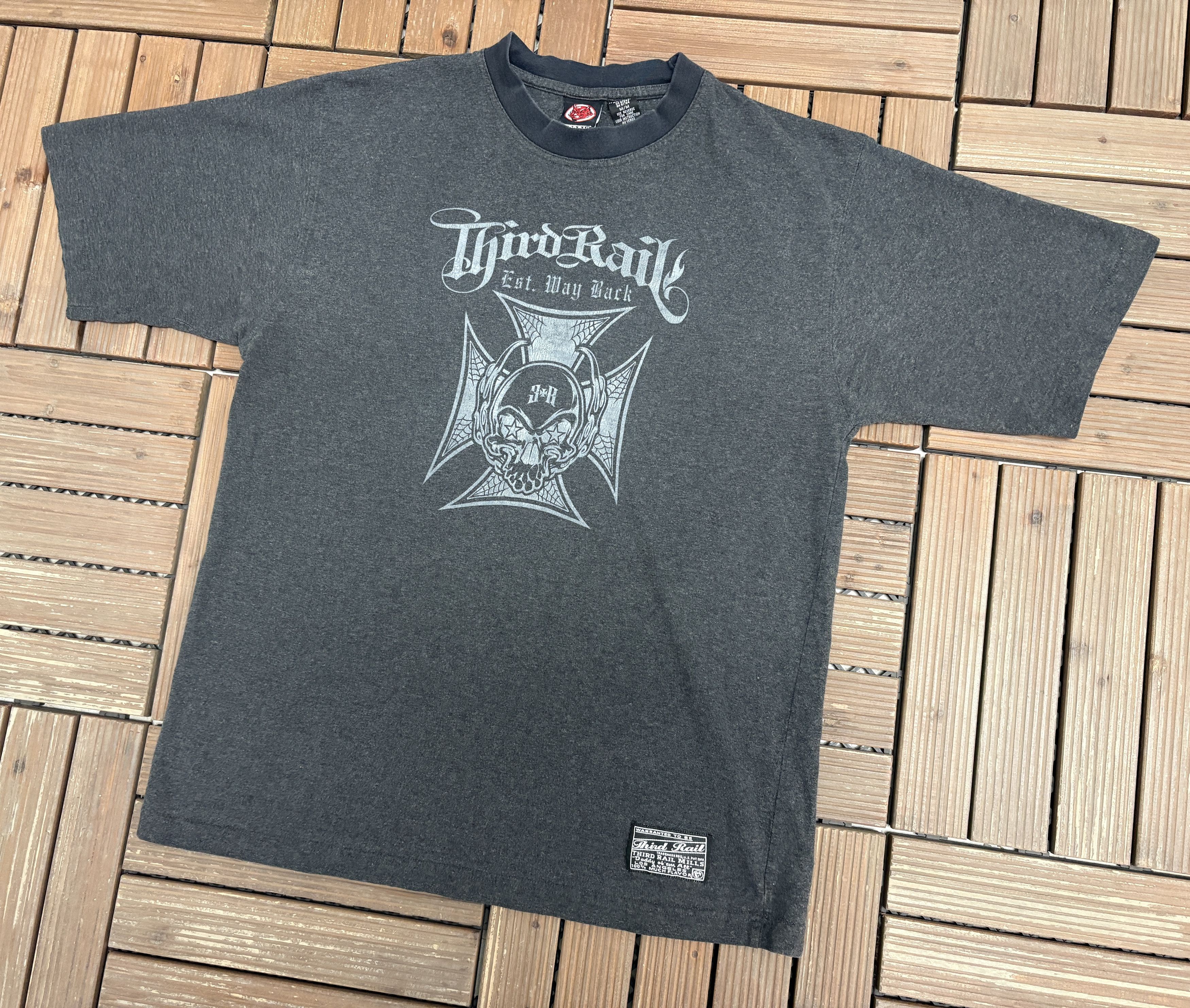 Element Third Rail Est. Way Back Vintage Grey T-Shirt Tee Size US M / EU 48-50 / 2 - 2 Thumbnail