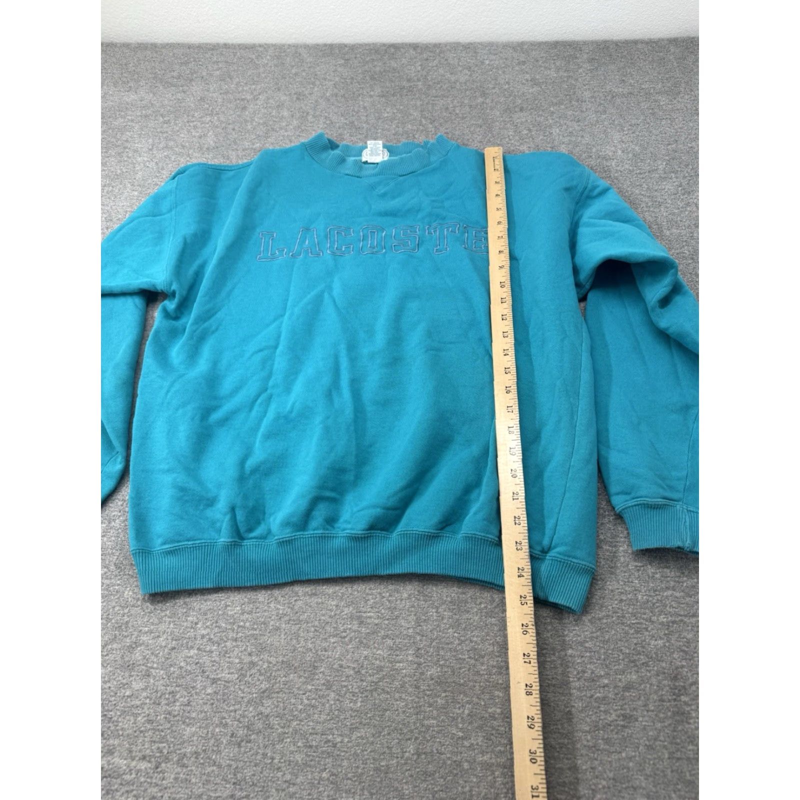 Lacoste Lacoste Sweatshirt Pullover Crocodile Logo Big Spell Out Teal Green Large Mens L Size US L / EU 52-54 / 3 - 5 Thumbnail