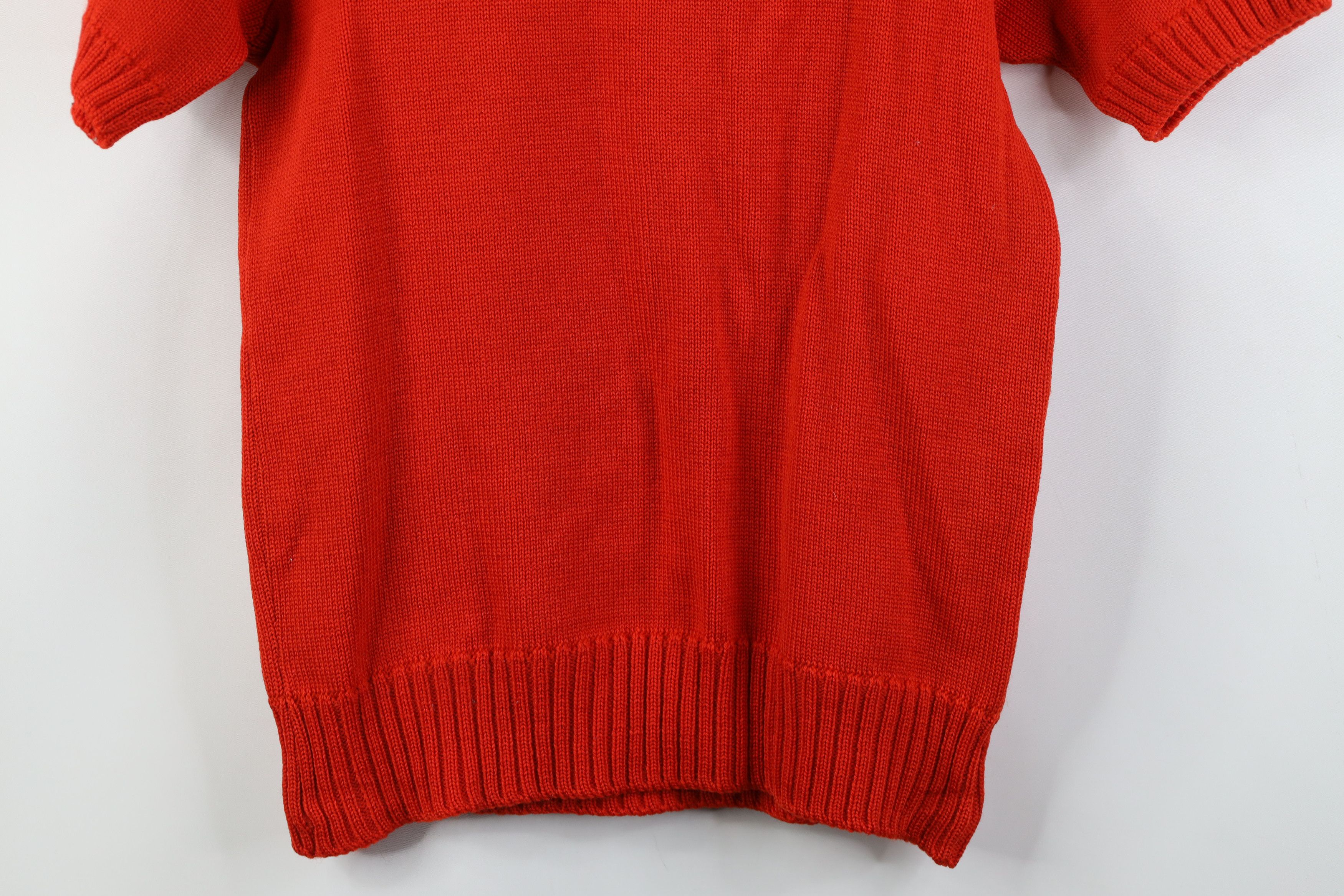 Vintage Vintage 60s Wool Knit Cheerleader Short Sleeve Sweater USA Size XS / US 0-2 / IT 36-38 - 11 Thumbnail
