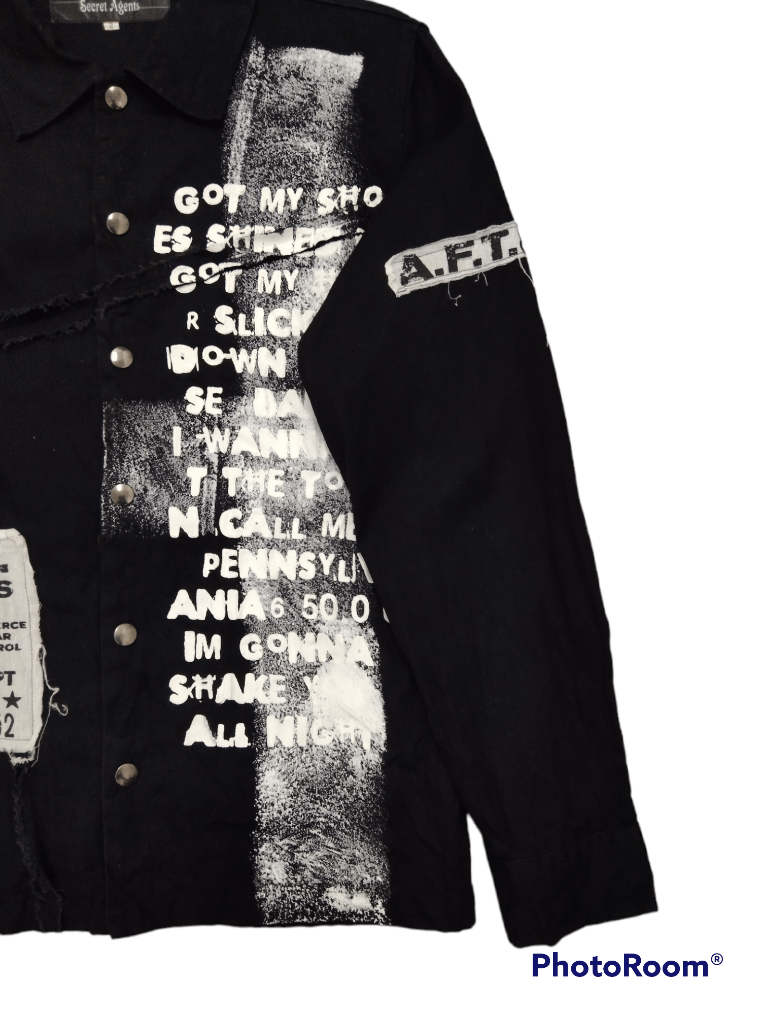 Japanese Brand SICK SECRET AGENTS SPLATTER SNAP BUTTON Size US S / EU 44-46 / 1 - 2 Thumbnail