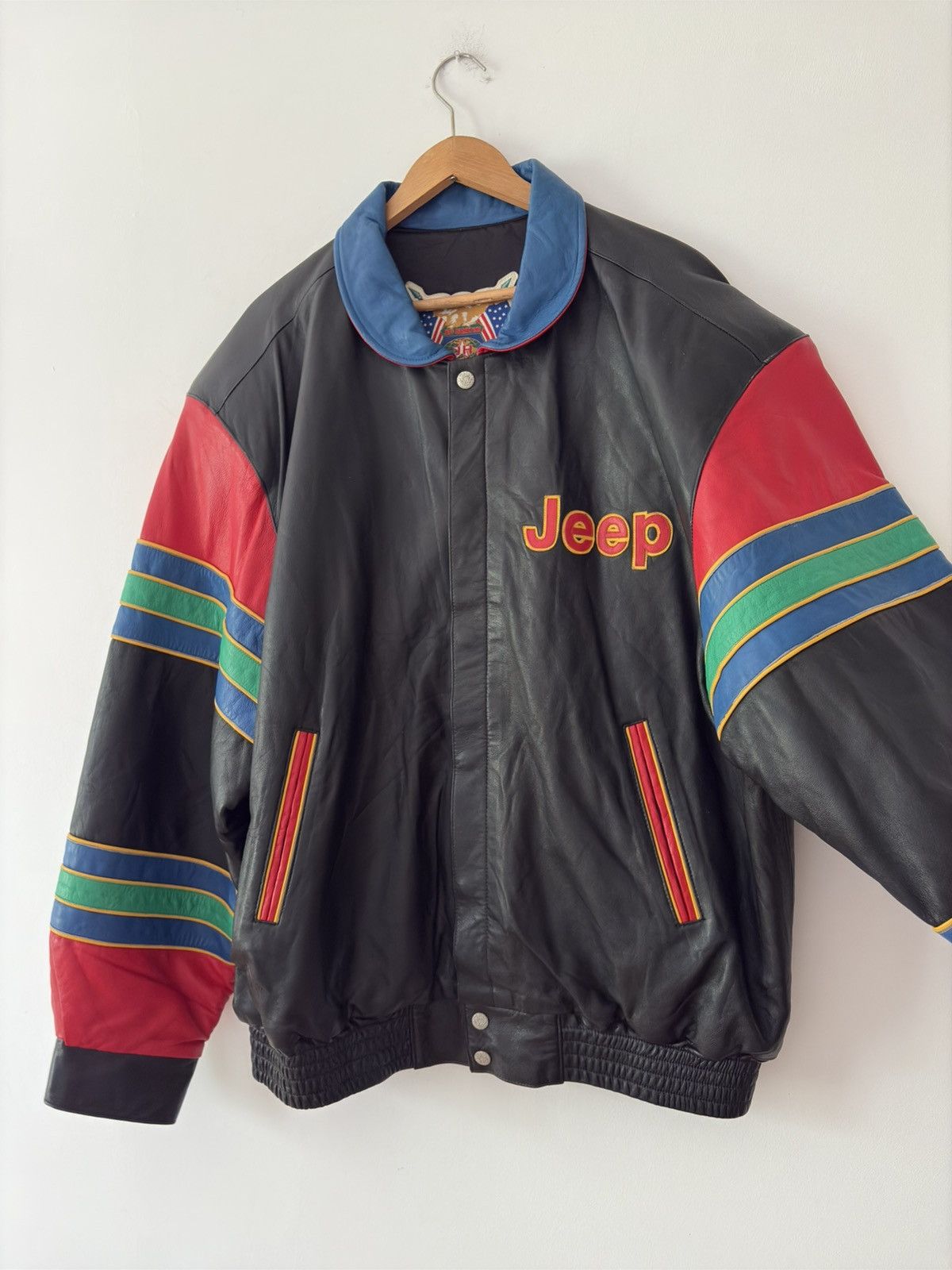 Designer × Jeff Hamilton × Vintage Jeff Hamilton Jeep Limited Edition Leather Jacket XL Size US XL / EU 56 / 4 - 4 Thumbnail