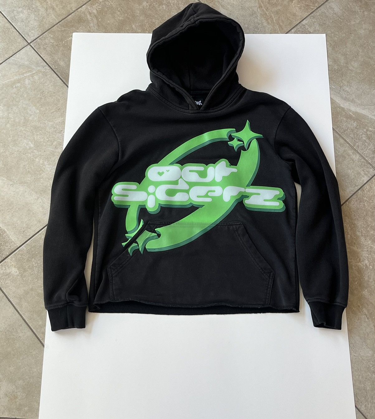 Other Outsiderz Green on Black Cropped Hoodie Size US S / EU 44-46 / 1 - 1 Preview