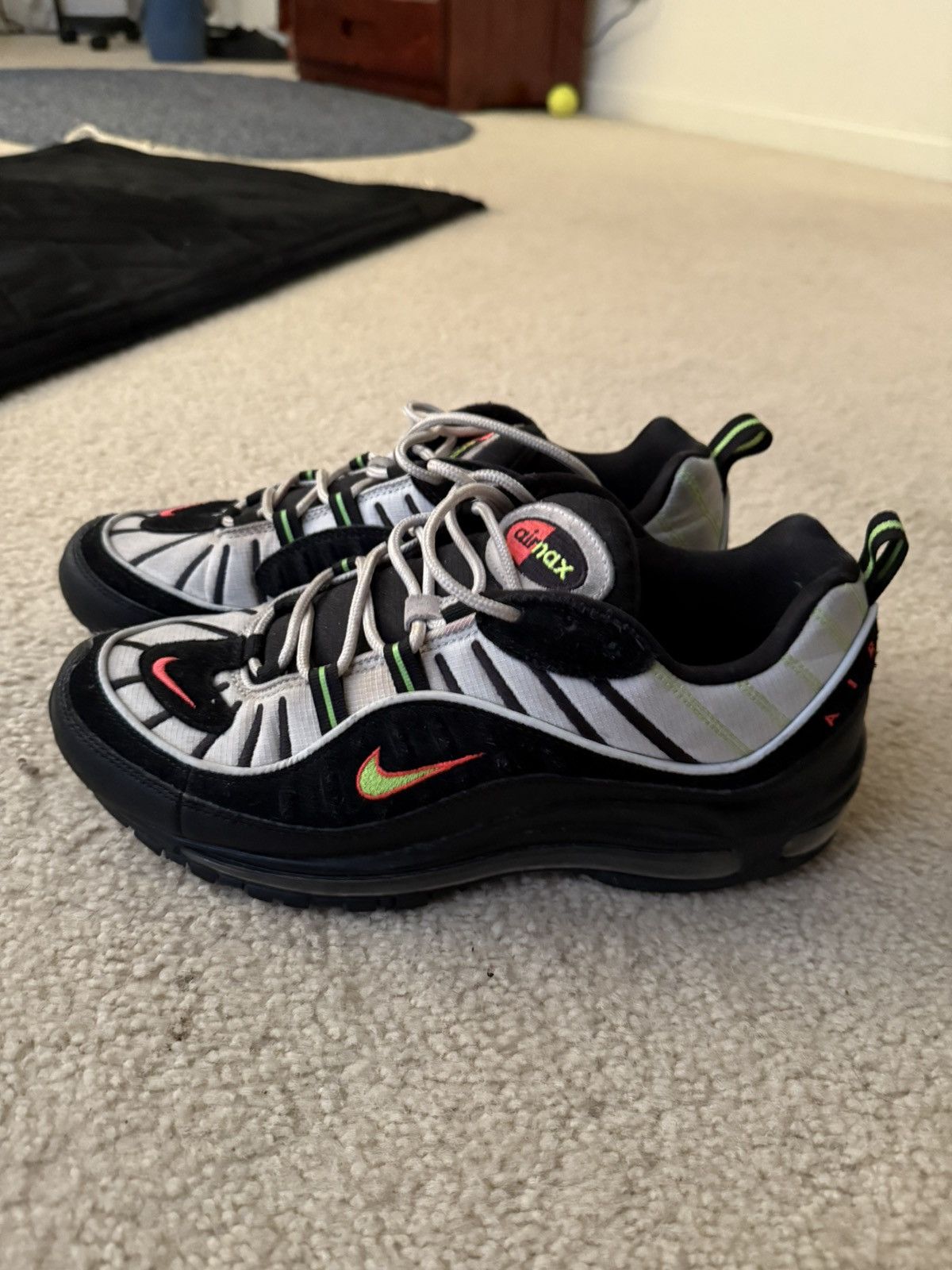 Nike Air max 98 highlighter Size US 9.5 / EU 42-43 - 3 Thumbnail