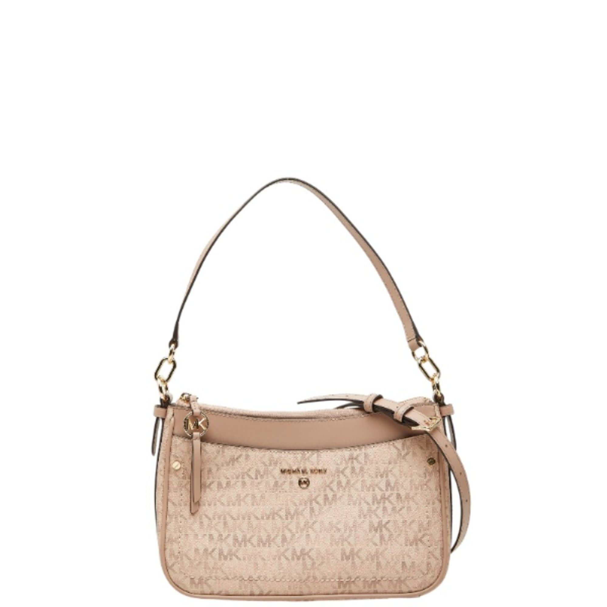 Michael Kors Michael Kors MK Signature Handbag Shoulder Bag 2-Way 32S1GT9C8B Pink Leather Women's Size ONE SIZE - 1 Thumbnail