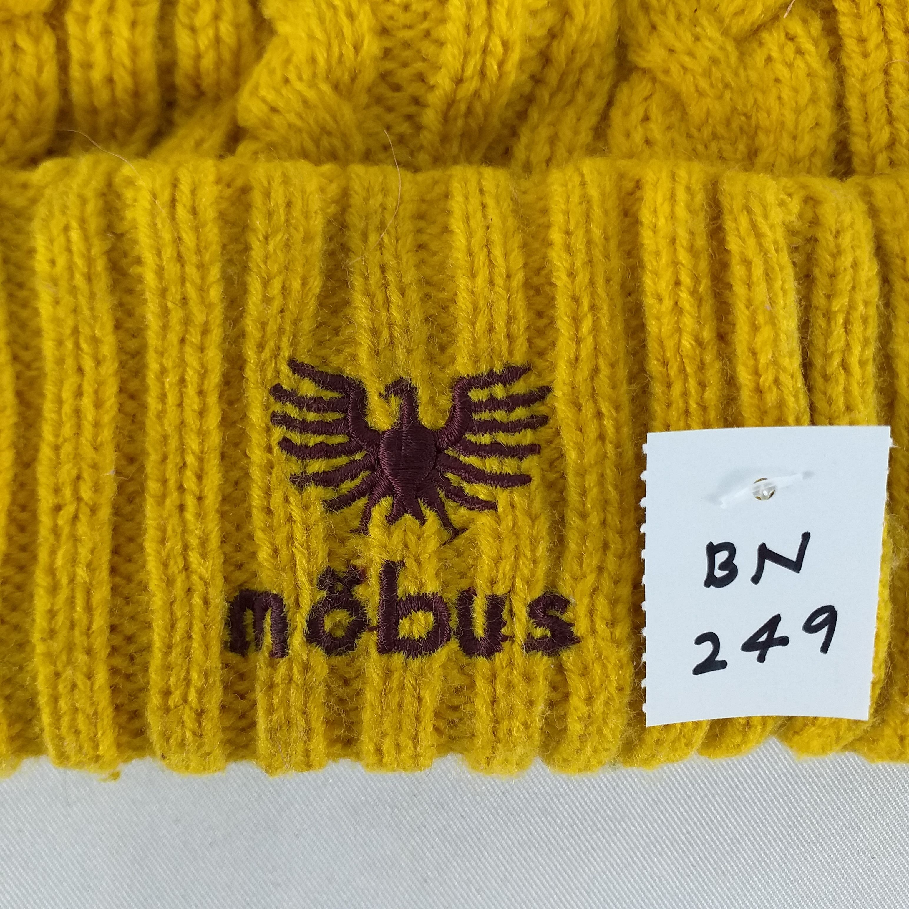 Japanese Brand Mobus Embroidery Snow Cap Hat Beanie -BN249 Size ONE SIZE - 5 Thumbnail