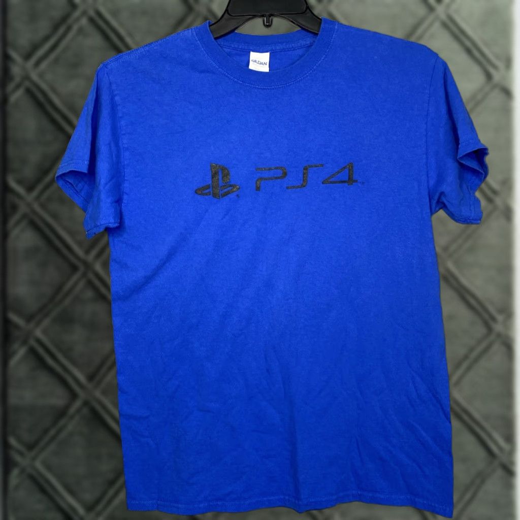 Gildan Sony PS4 Promo T Shirt Blue Playstation Adult Medium M 19.5 X 27 VINTAGE Size US M / EU 48-50 / 2 - 1 Thumbnail