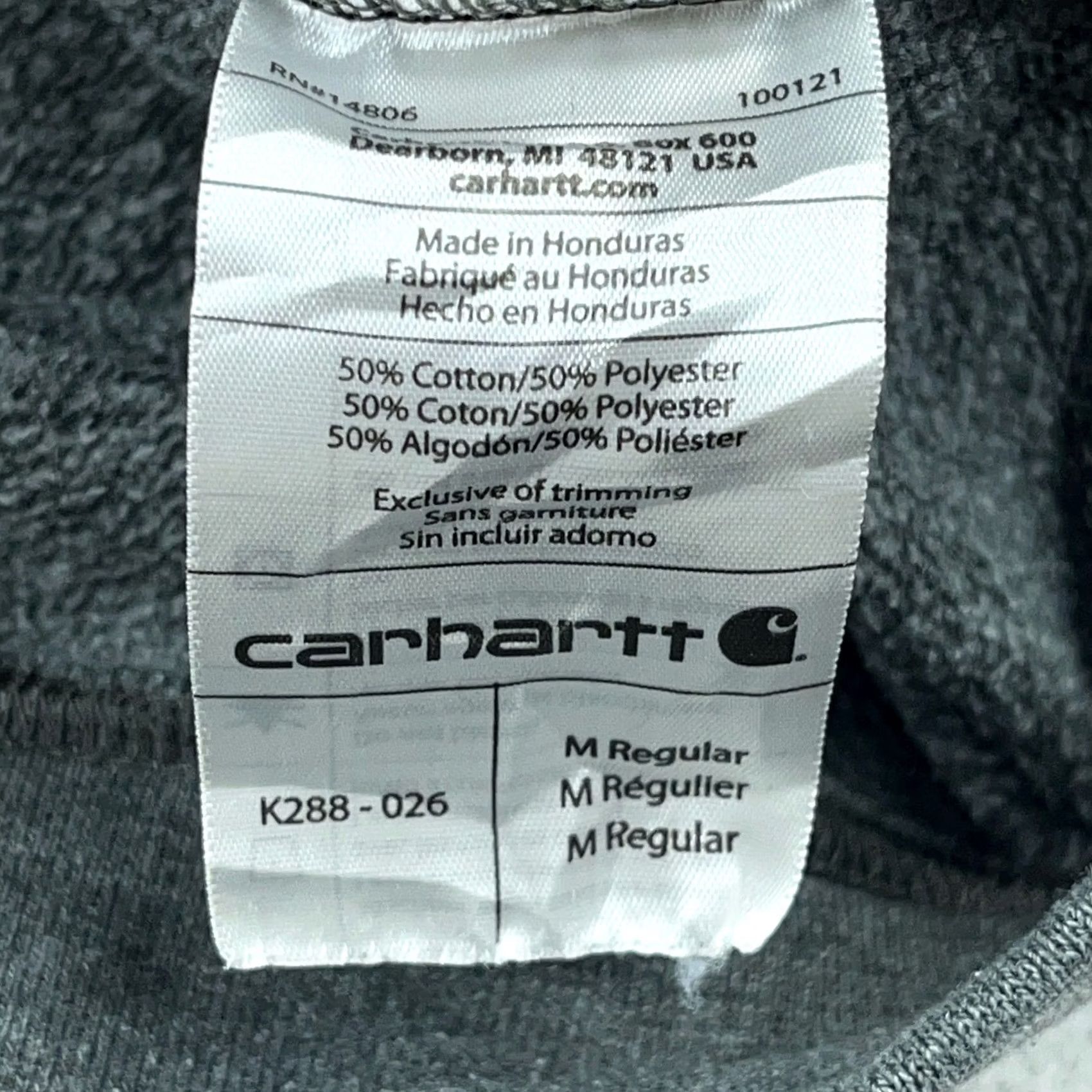 Carhartt Carhartt Hoodie Men M Gray Green Sweatshirt Sleeve Spell Out Original Fit Size US M / EU 48-50 / 2 - 6 Thumbnail