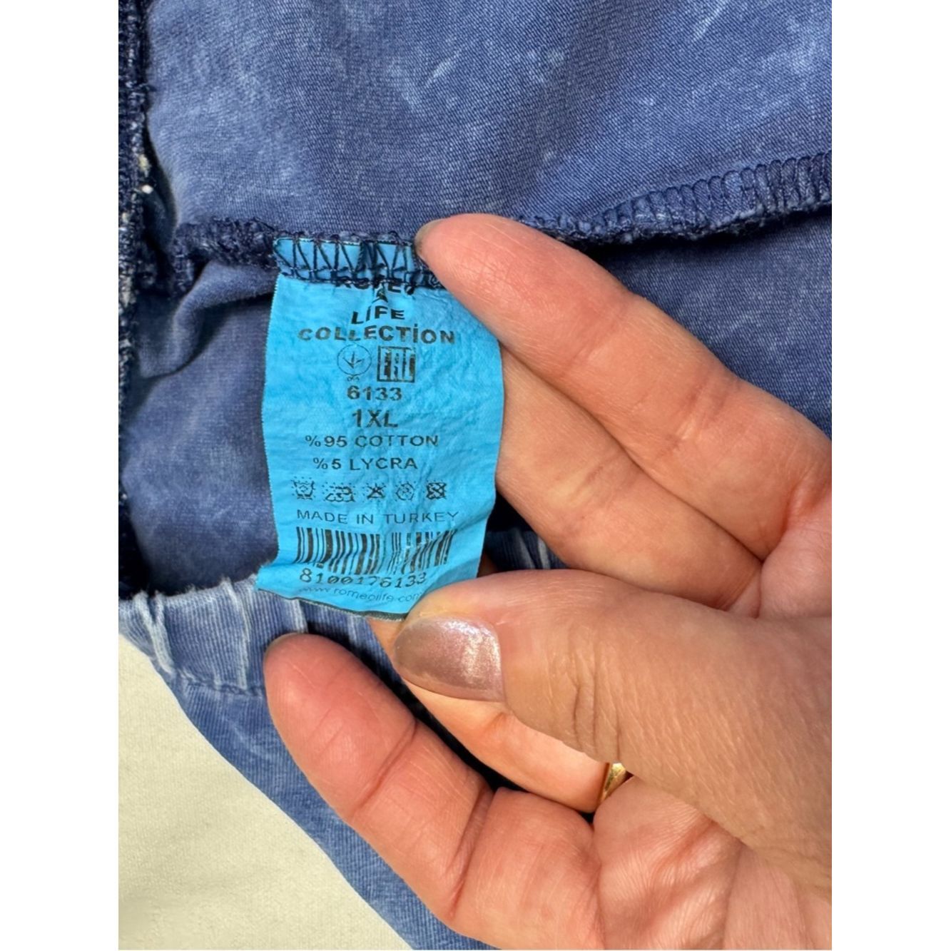 Other Romeo & Life Cotton Indigo Blue Tunic Capri Set Size L Size L / US 10 / IT 46 - 7 Thumbnail