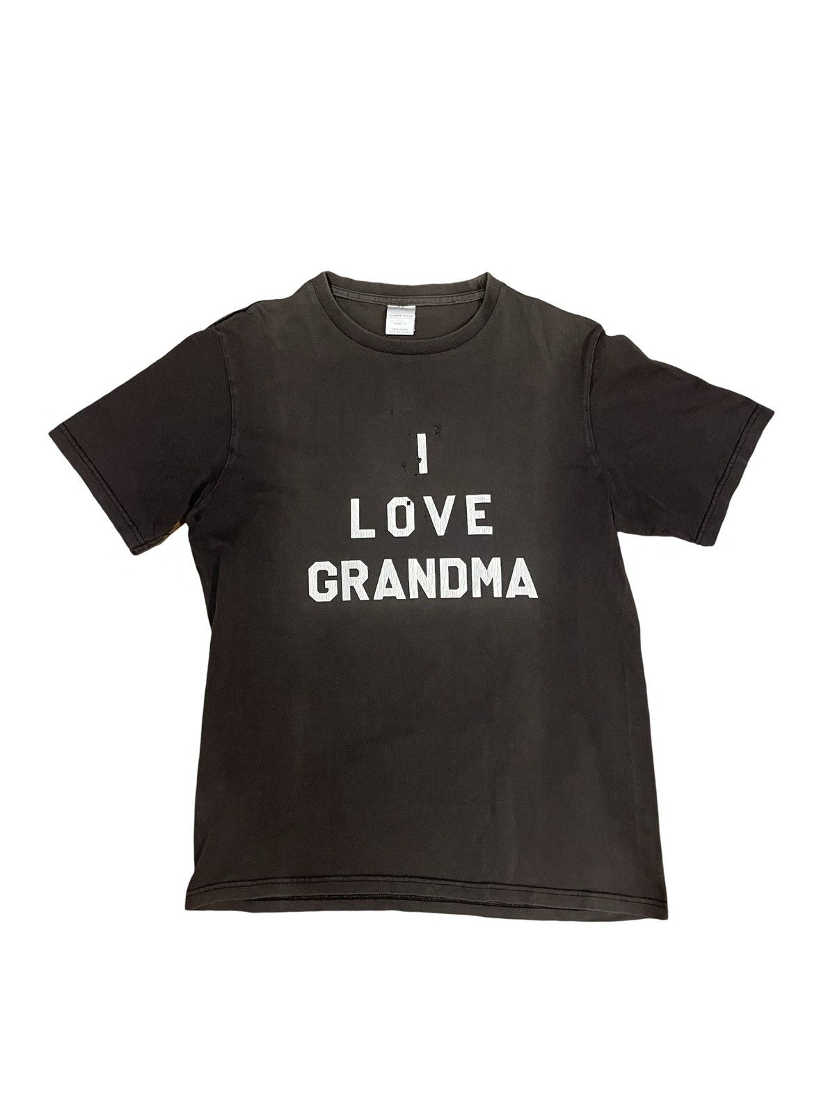 Pre-owned Number N Ine Number (n)ine Ss01 - Time Migration "i Love Grandma" Tee In Brown
